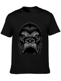 Mens Black Gorilla Graphic Tee