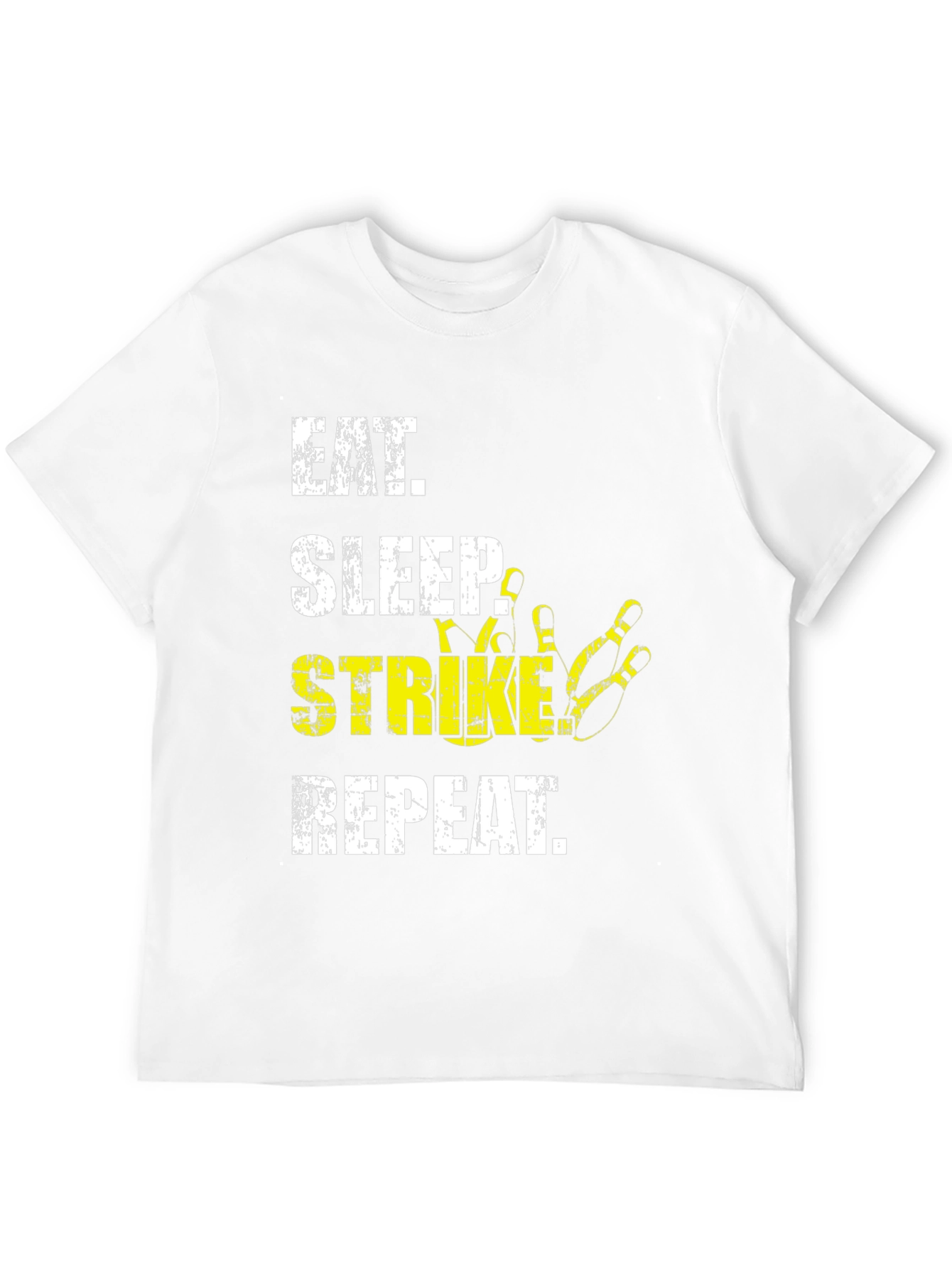 Eat Sleep Strike Repeat Bowling T-Shirt