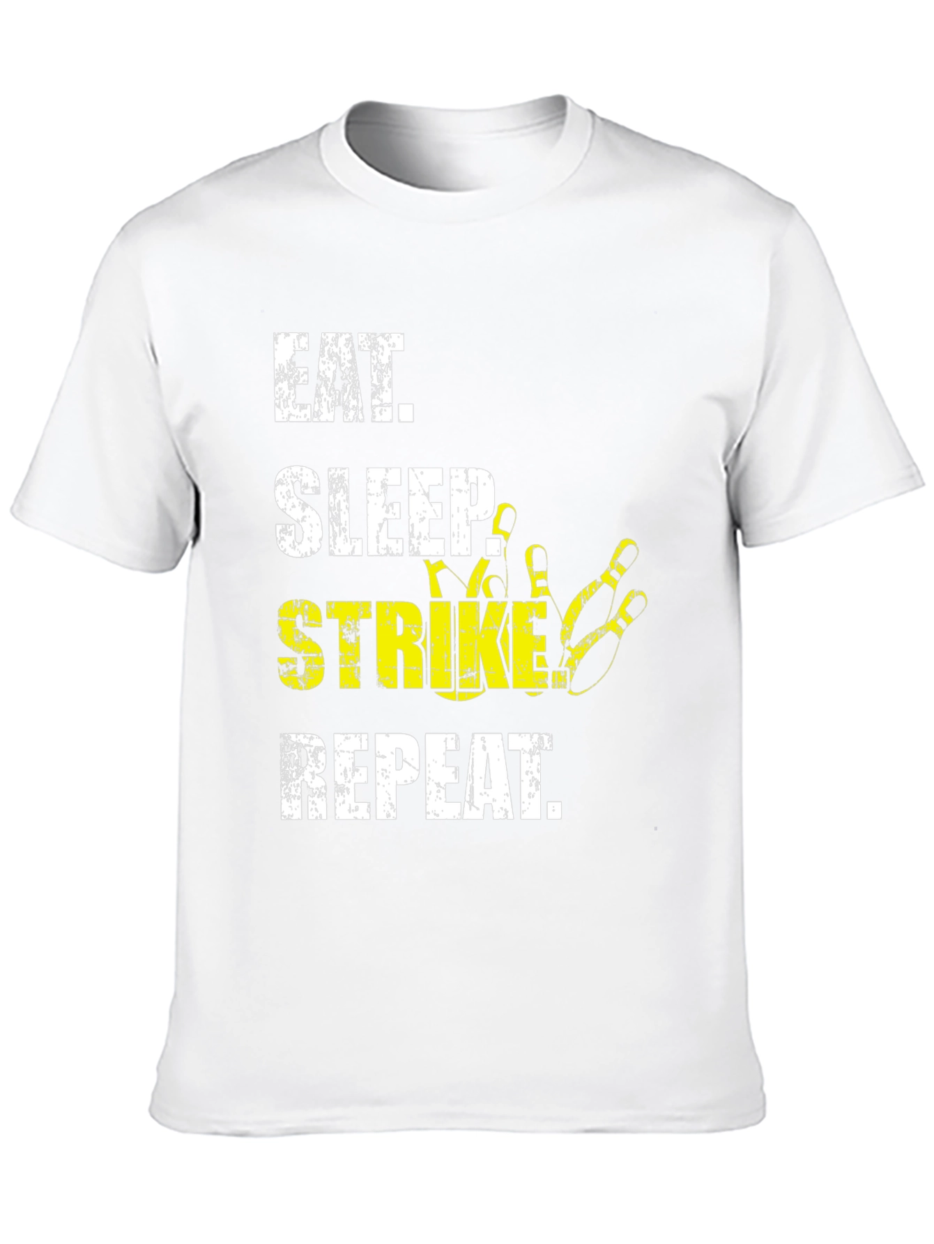Eat Sleep Strike Repeat Bowling T-Shirt