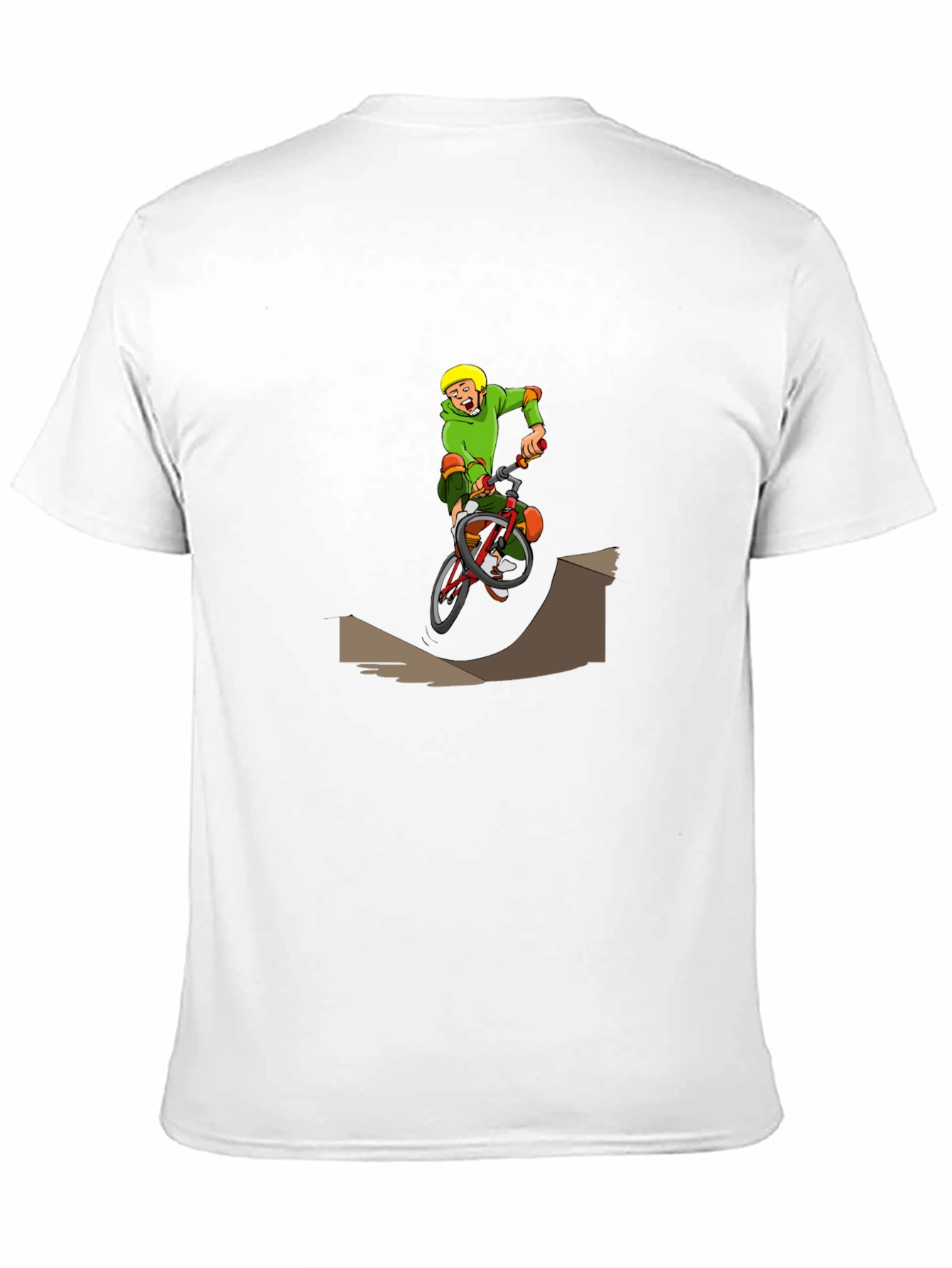 BMX Cartoon Graphic T-Shirt - Black