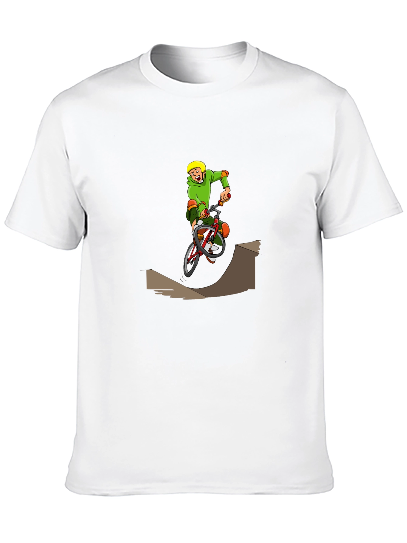 BMX Cartoon Graphic T-Shirt - Black