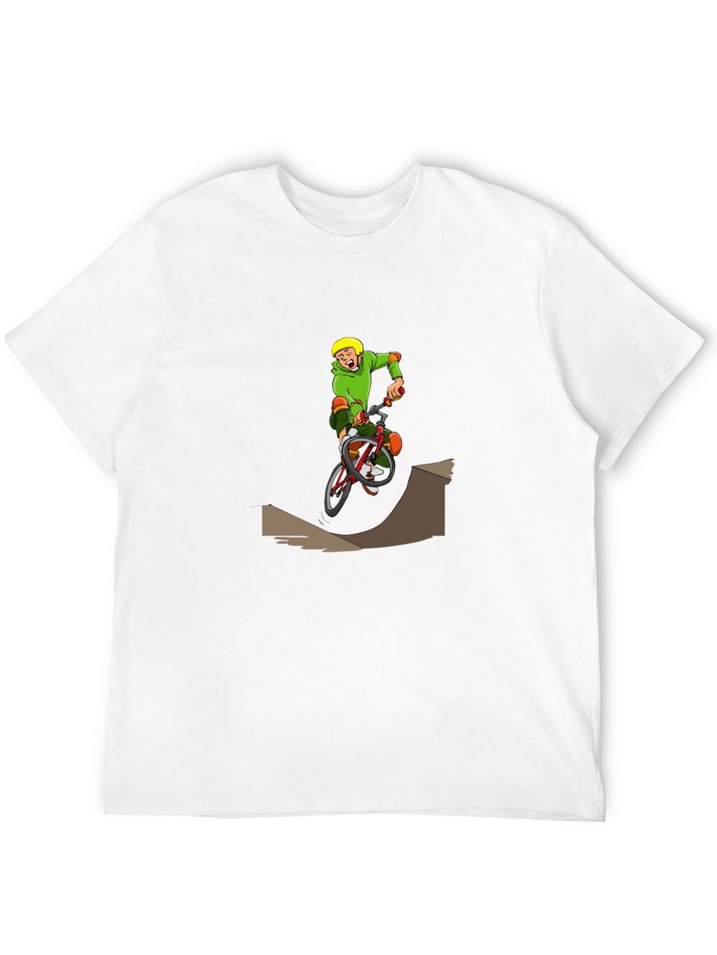 BMX Cartoon Graphic T-Shirt - Black