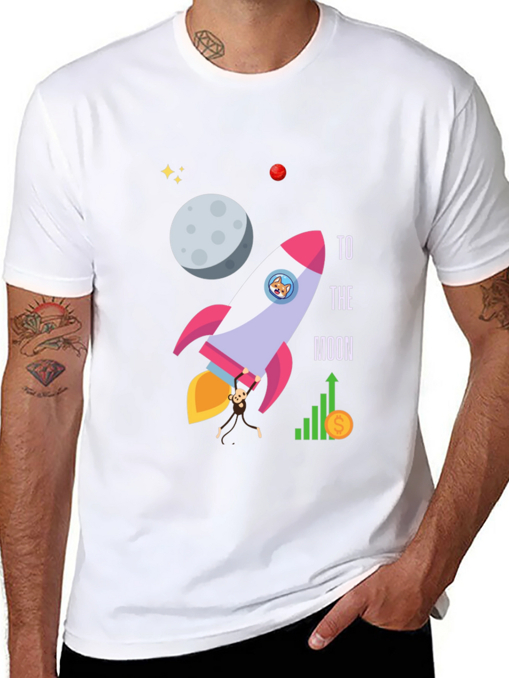 To The Moon Graphic T-Shirt