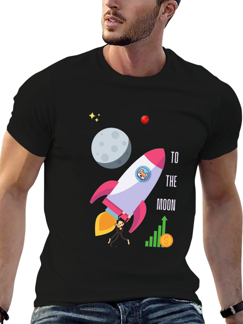 To The Moon Graphic T-Shirt