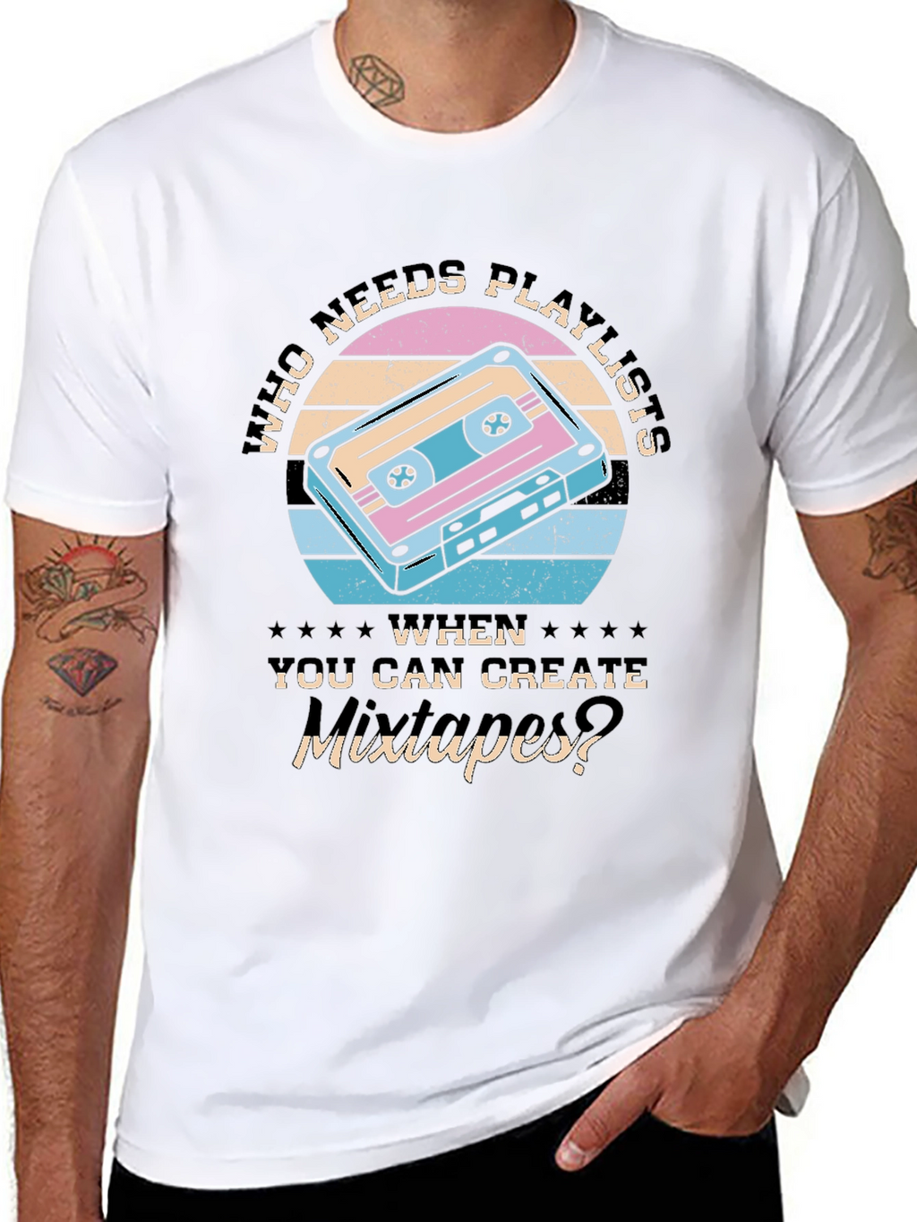 Retro Mixtape T-Shirt - Who Needs Playlists?