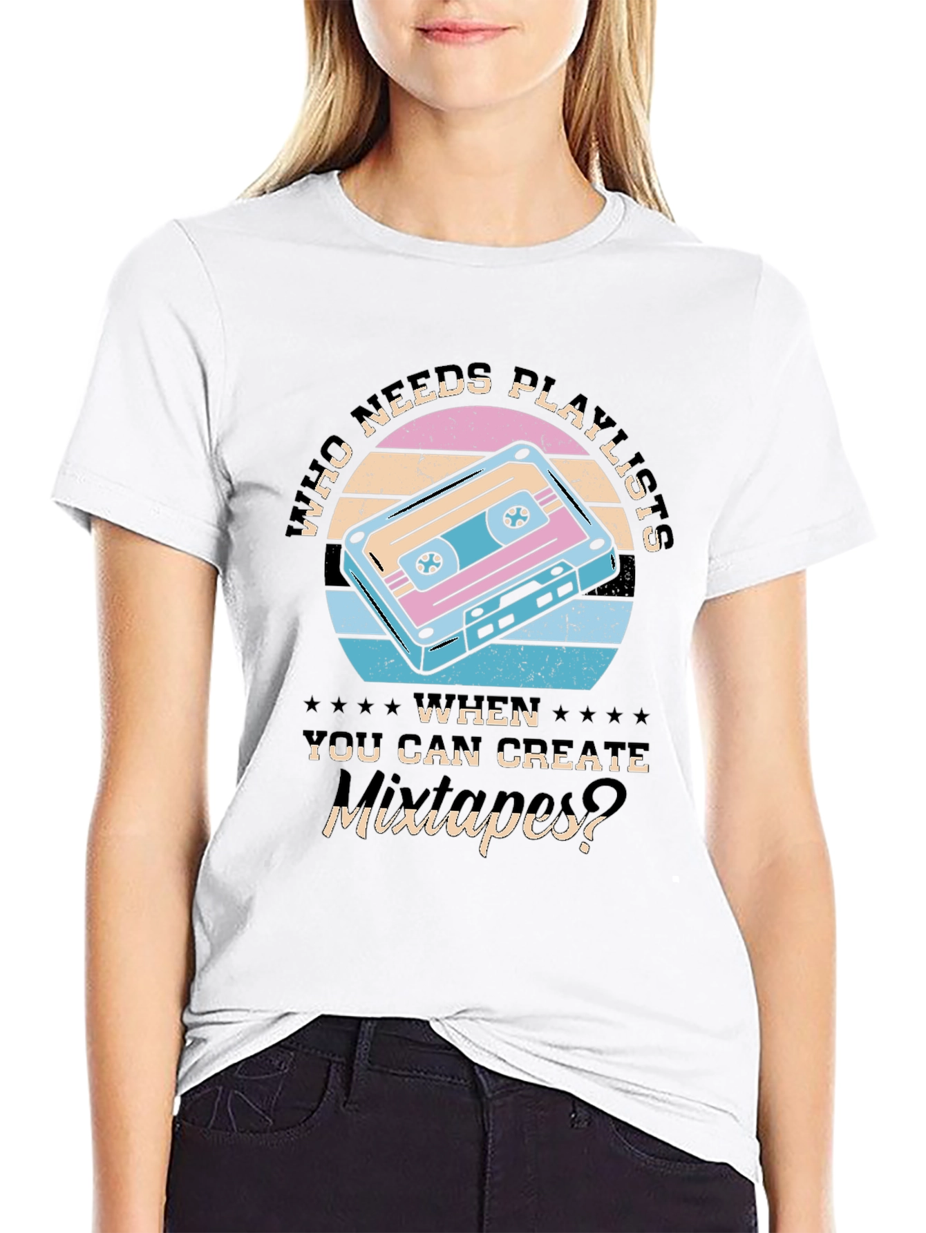 Retro Mixtape T-Shirt - Who Needs Playlists?