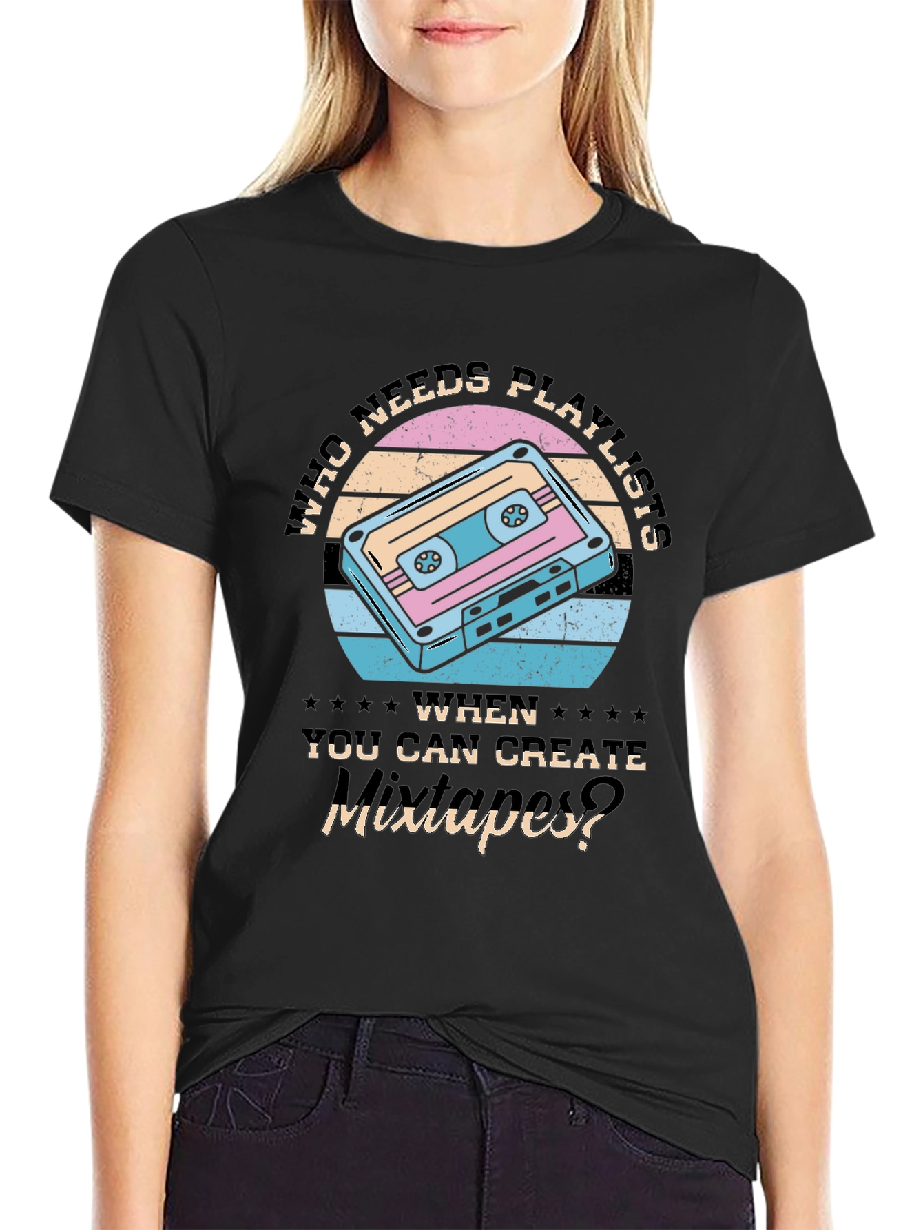 Retro Mixtape T-Shirt - Who Needs Playlists?
