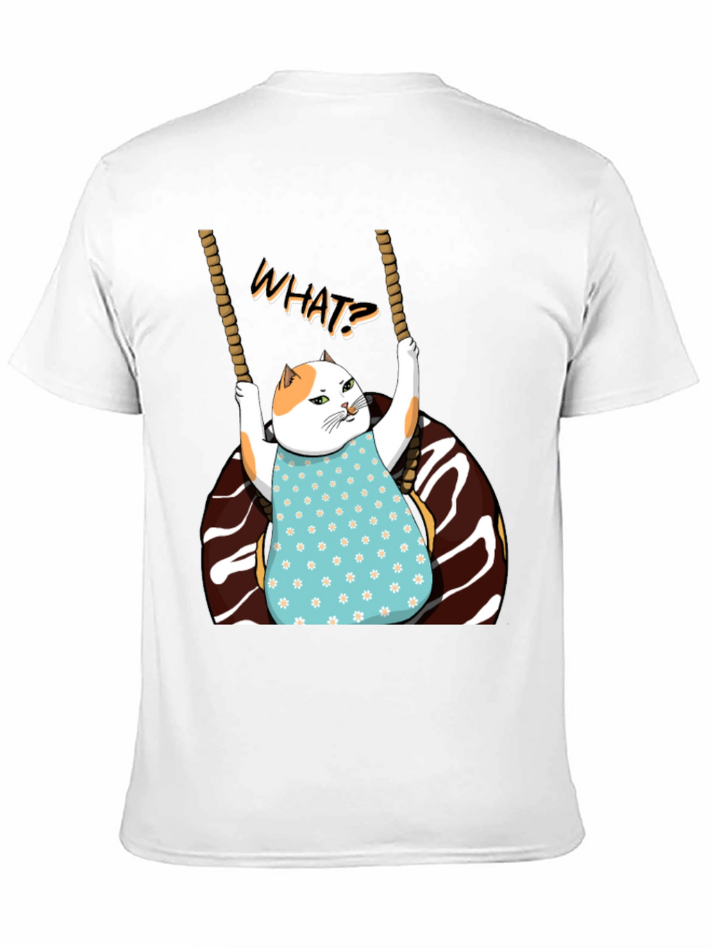 Funny Cat on Swing T-Shirt - WHAT!? Tee