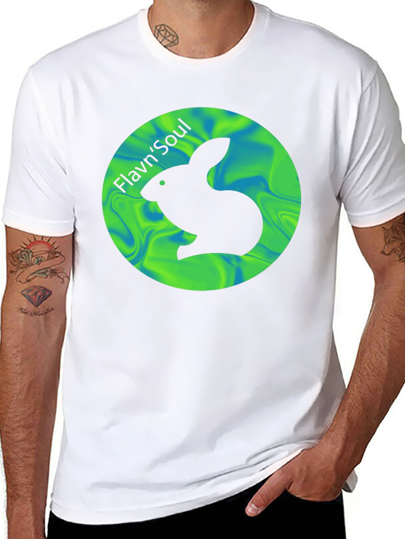 FlavnSoul Graphic T-Shirt - Black Cotton Blend Casual Tee