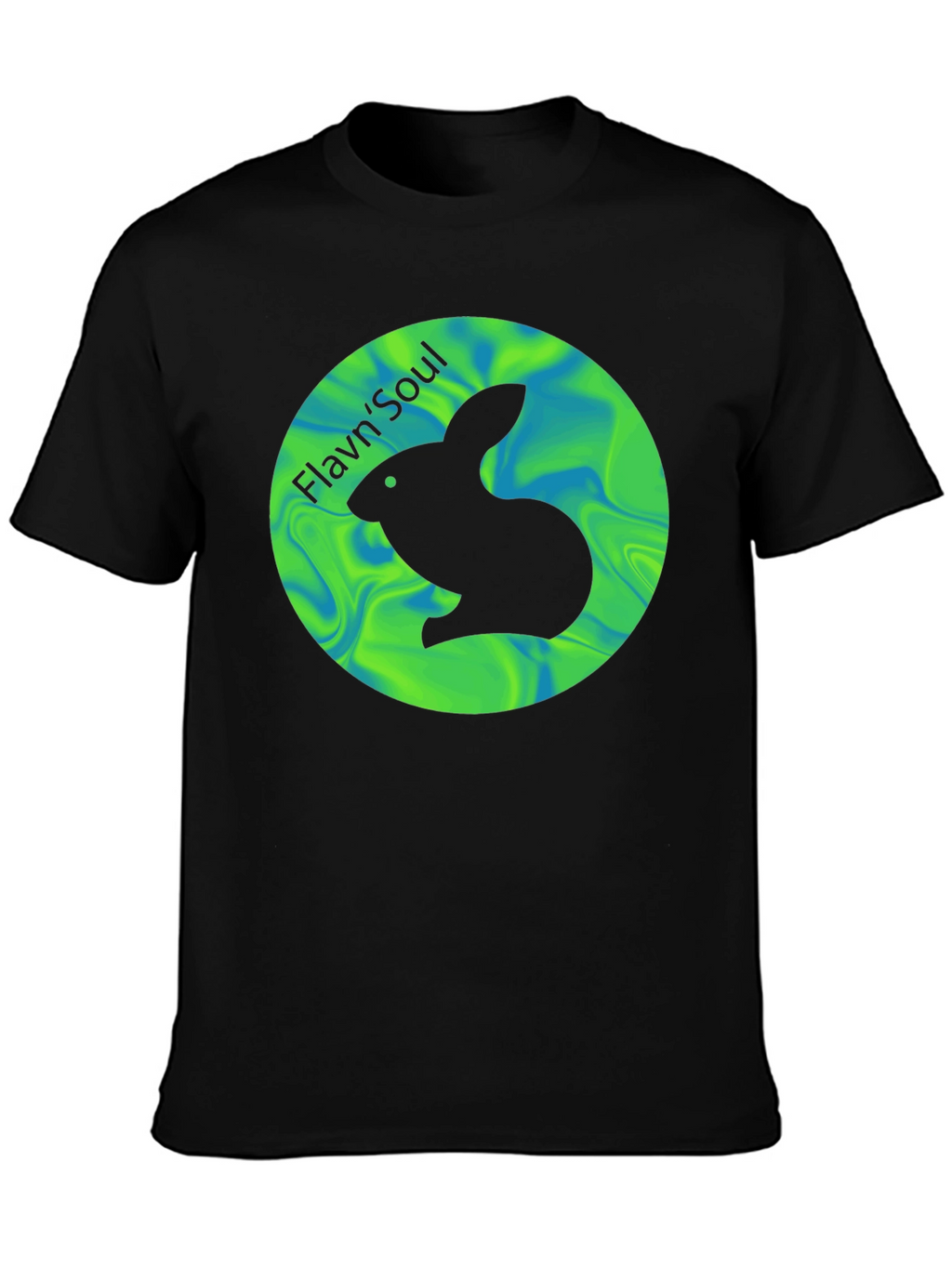 FlavnSoul Graphic T-Shirt - Black Cotton Blend Casual Tee