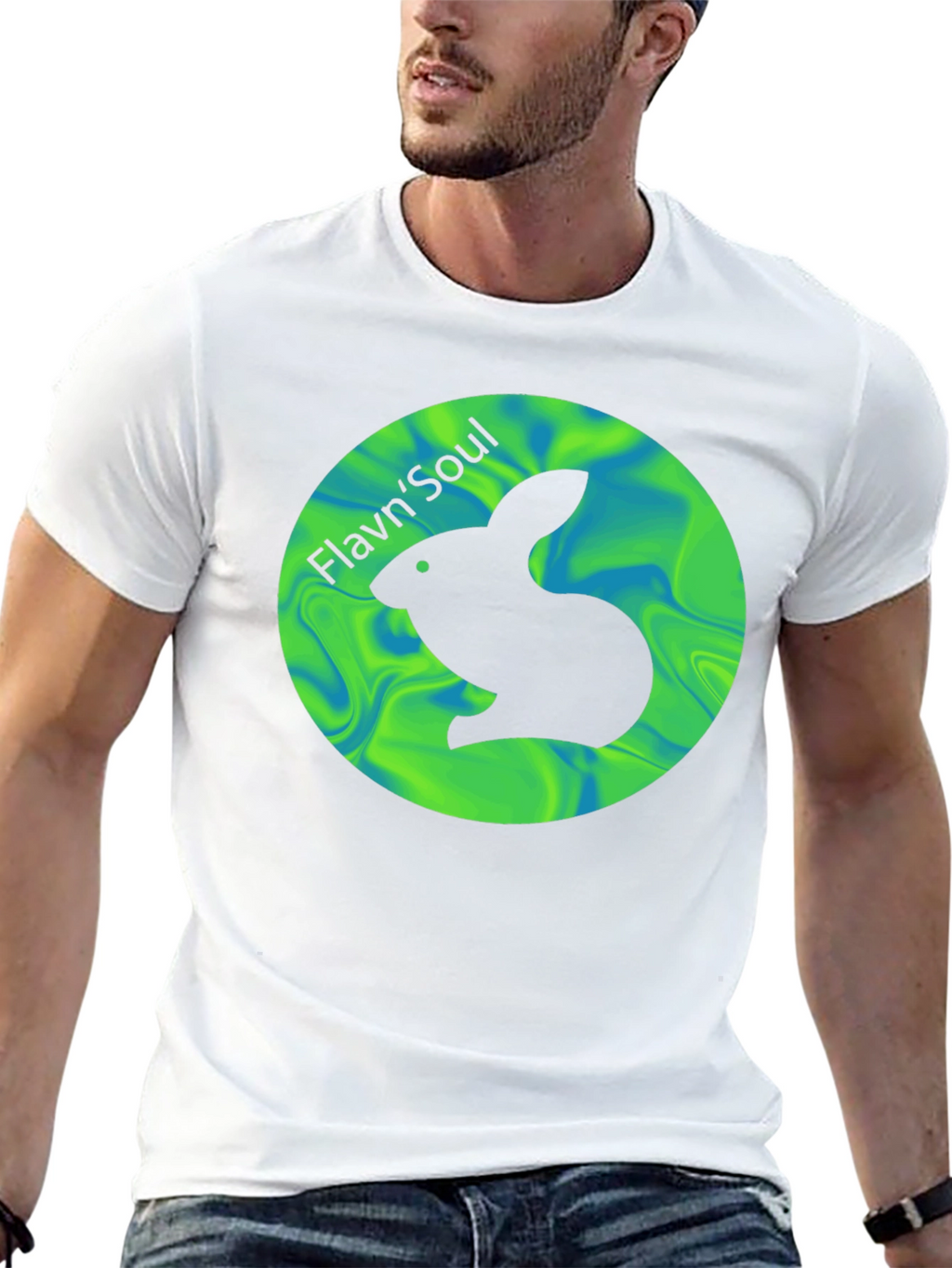 FlavnSoul Graphic T-Shirt - Black Cotton Blend Casual Tee