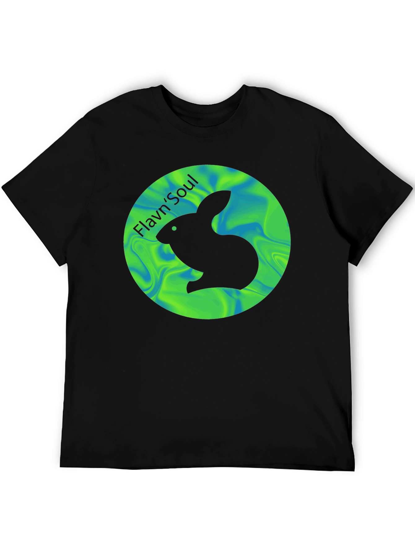 FlavnSoul Graphic T-Shirt - Black Cotton Blend Casual Tee