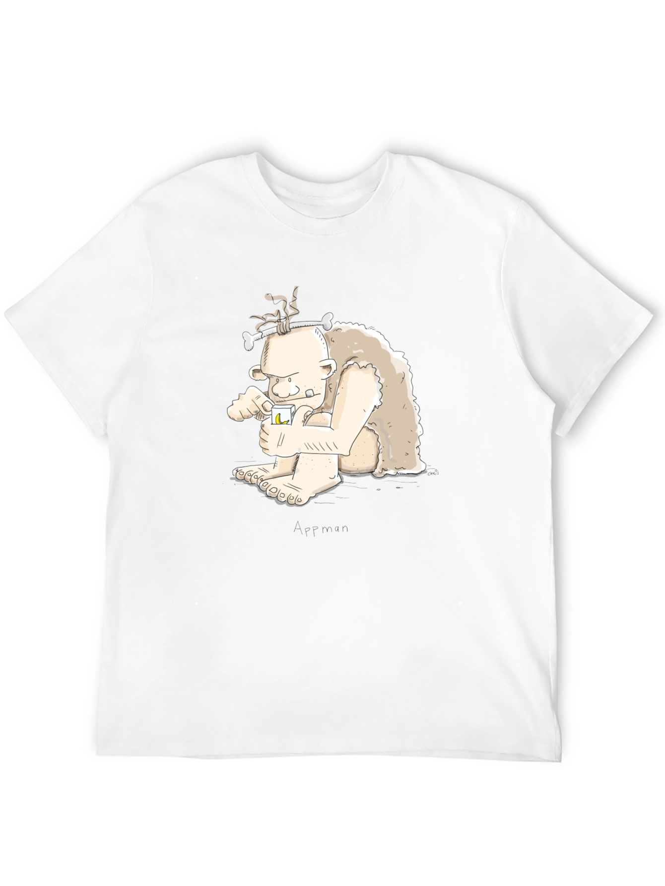 Cartoon Caveman Drinking Tee