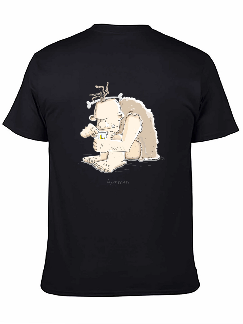 Cartoon Caveman Drinking Tee