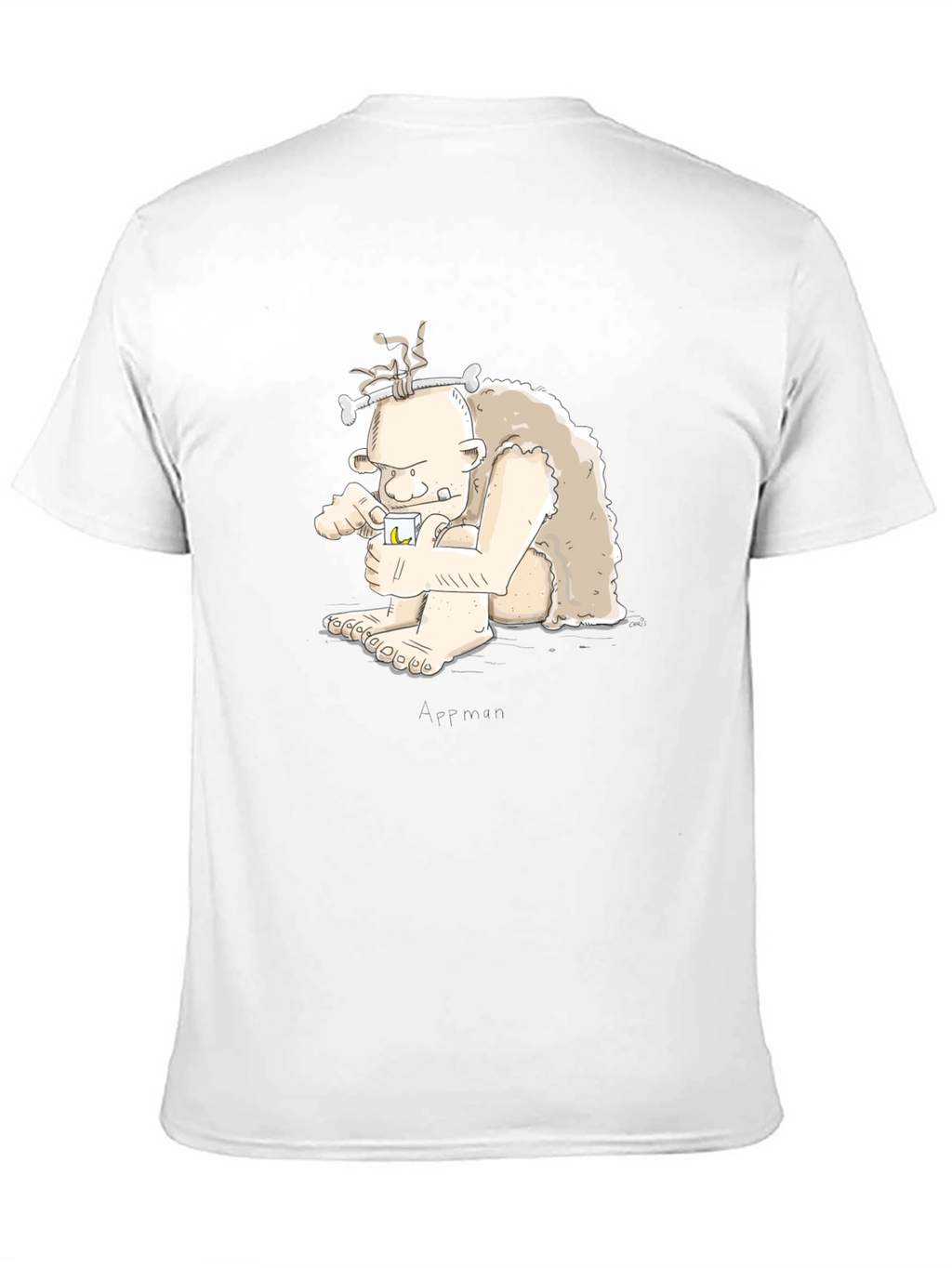 Cartoon Caveman Drinking Tee
