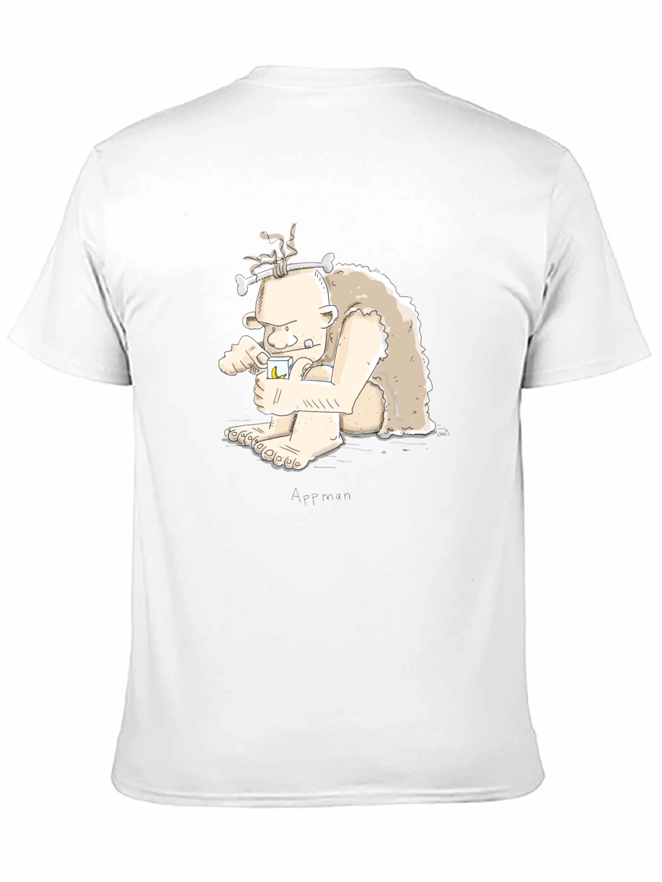 Cartoon Caveman Drinking Tee
