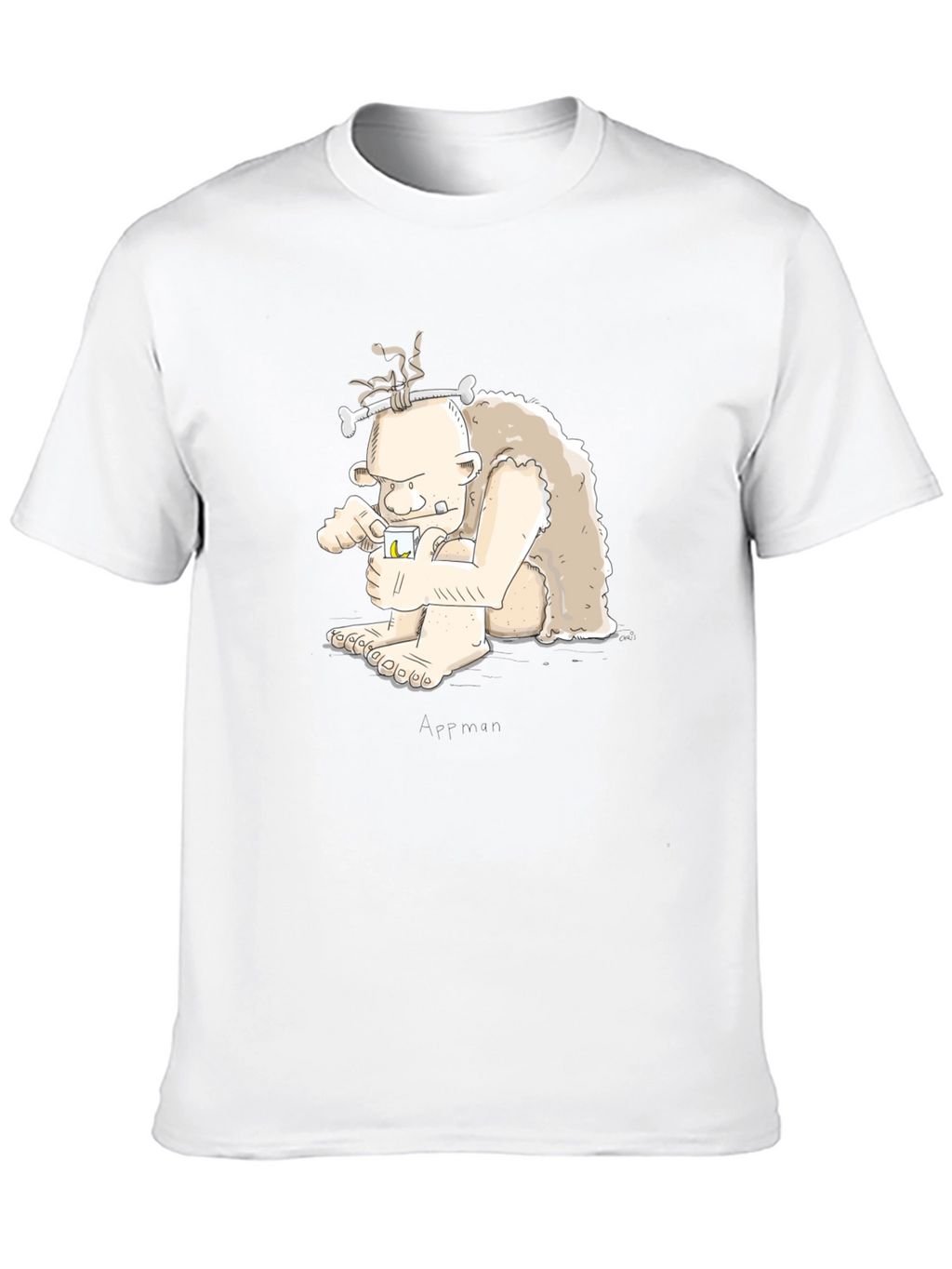Cartoon Caveman Drinking Tee