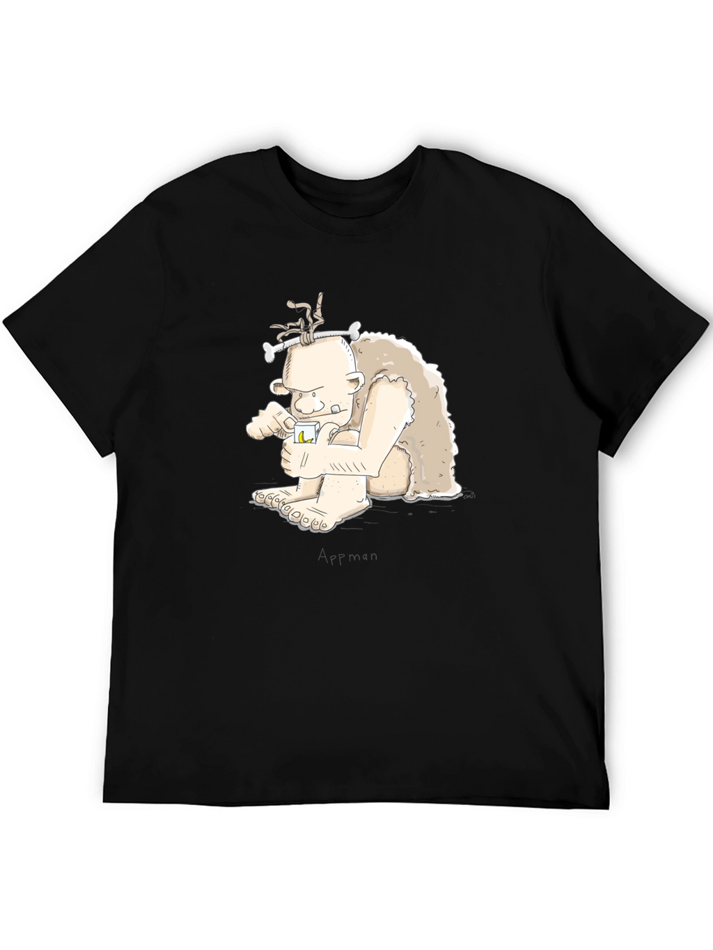 Cartoon Caveman Drinking Tee