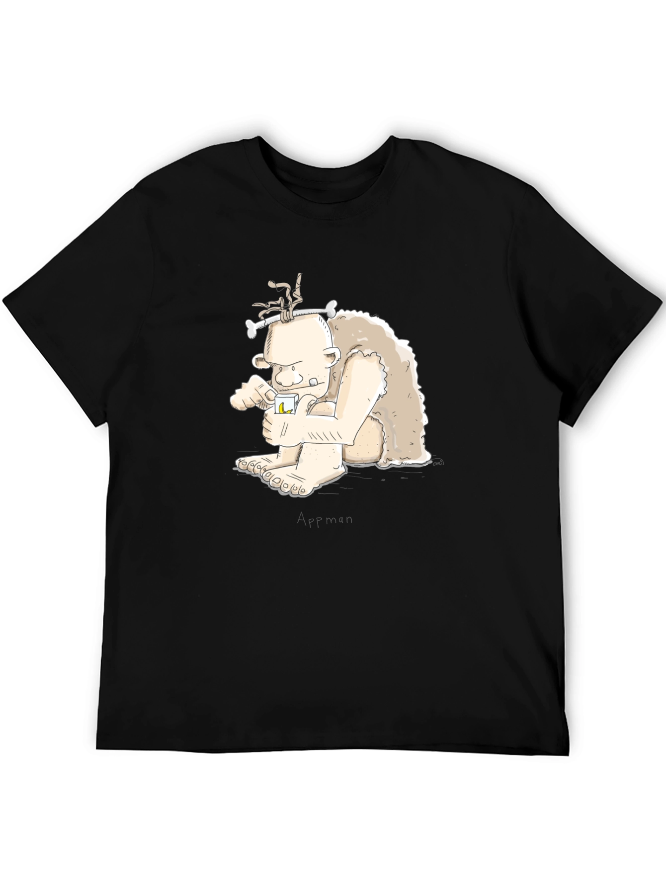 Cartoon Caveman Drinking Tee