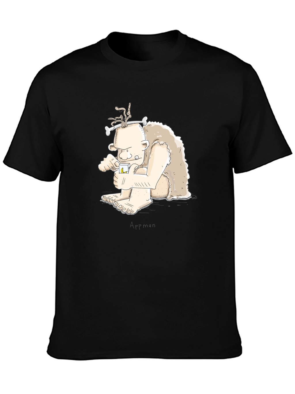 Cartoon Caveman Drinking Tee