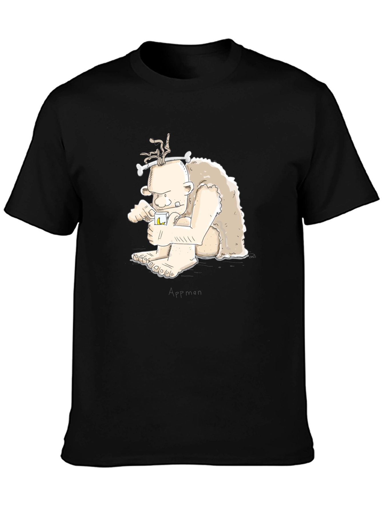 Cartoon Caveman Drinking Tee