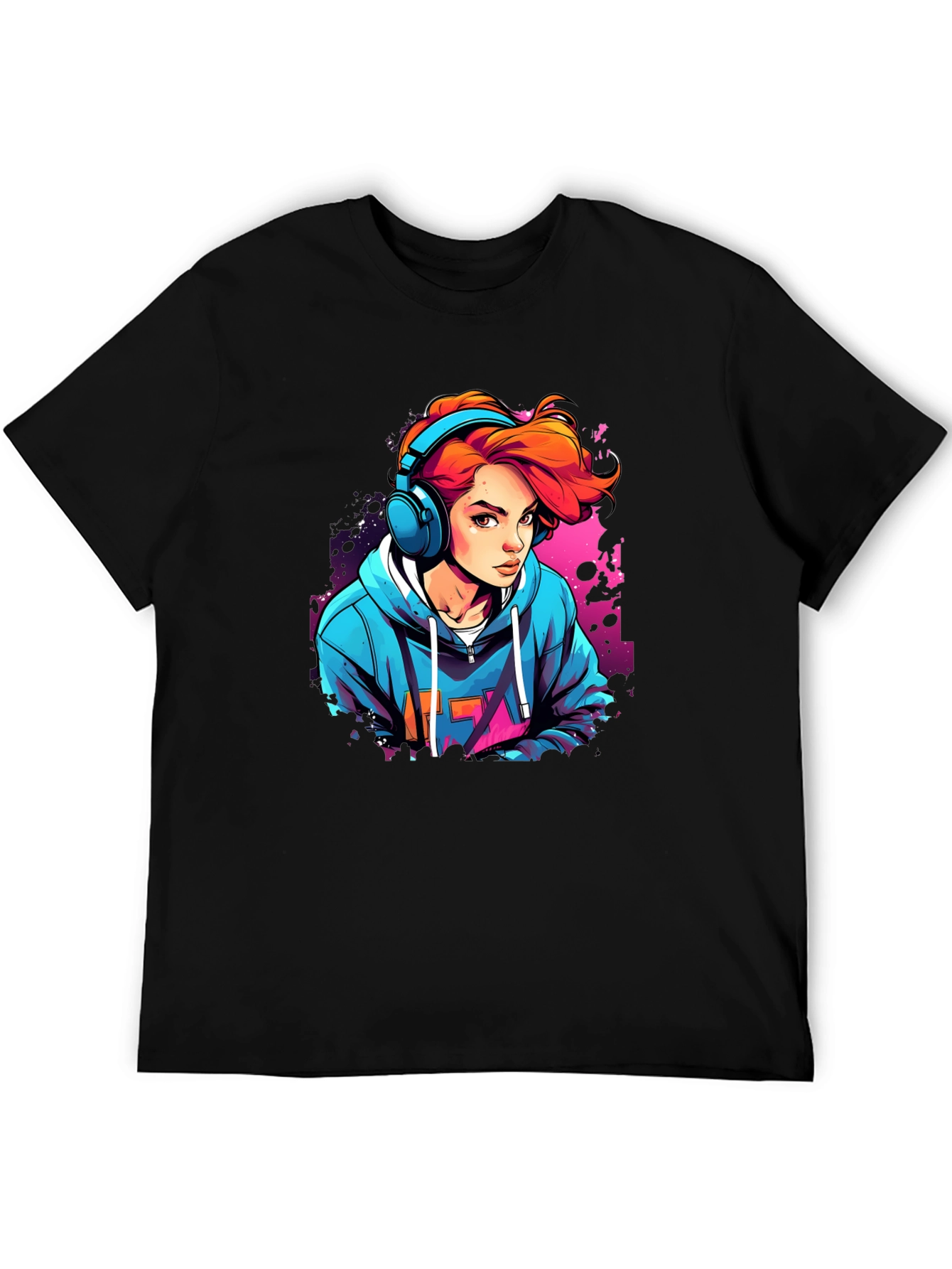 Graphic Tee: Edgy Cartoon Gamer