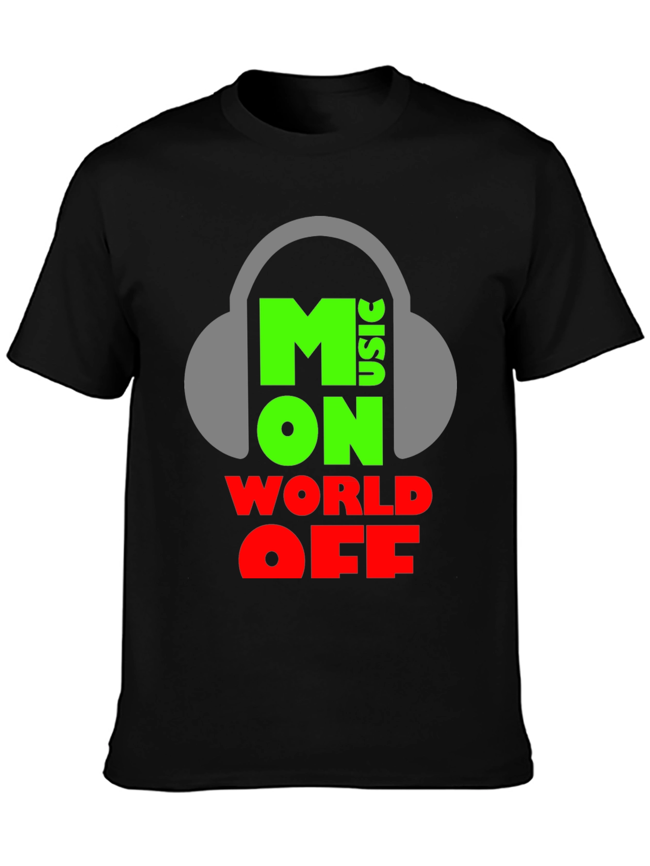 Moon Music T-Shirt: World Off Headphones Tee