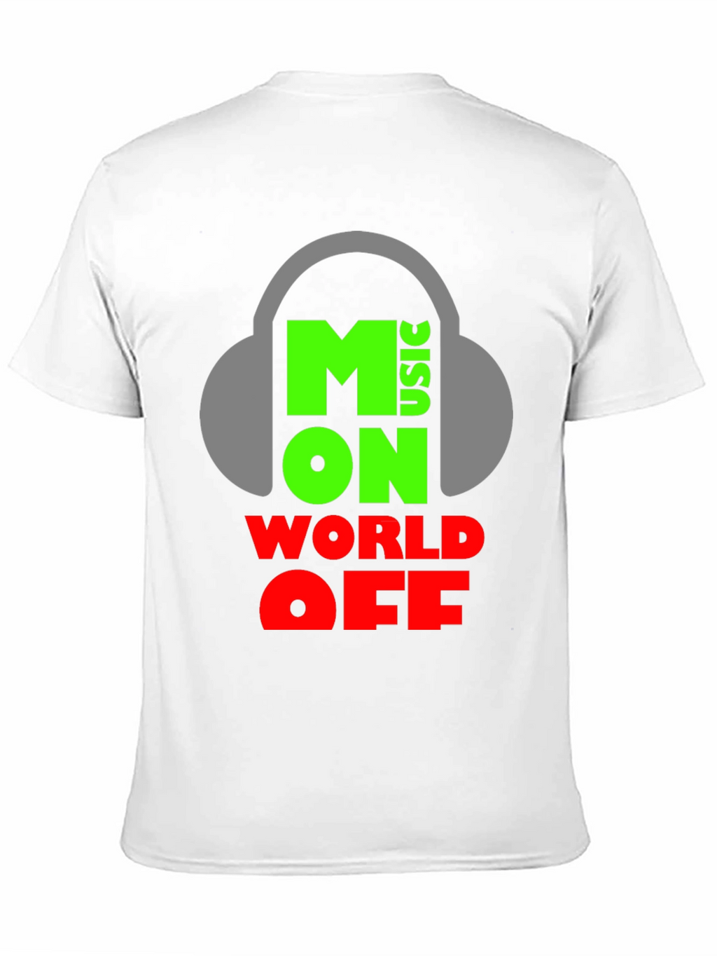 Moon Music T-Shirt: World Off Headphones Tee