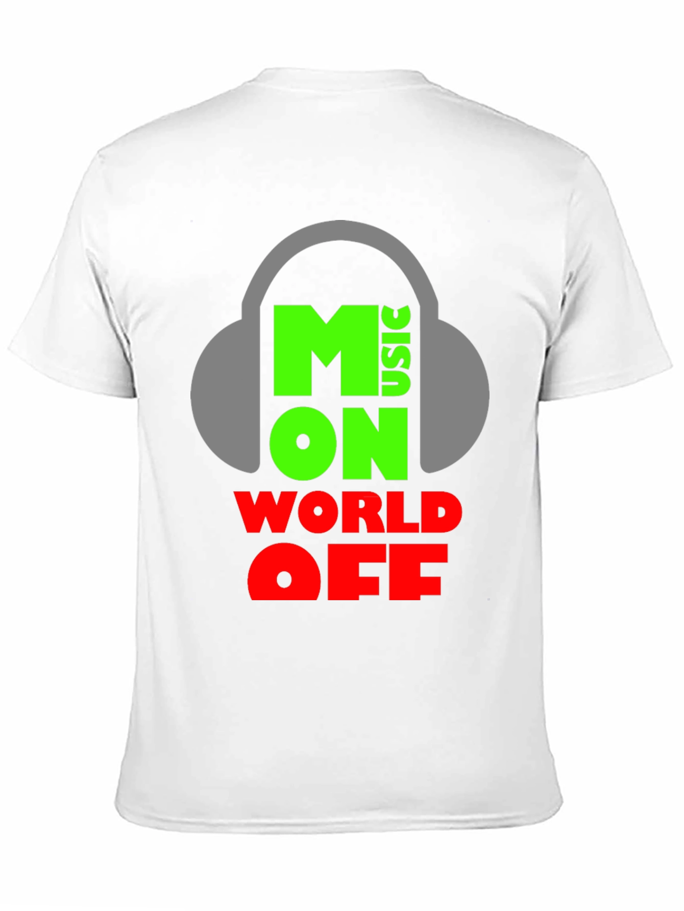 Moon Music T-Shirt: World Off Headphones Tee