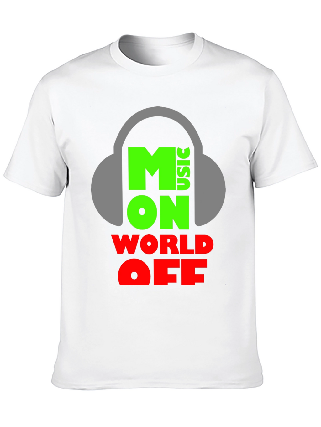 Moon Music T-Shirt: World Off Headphones Tee