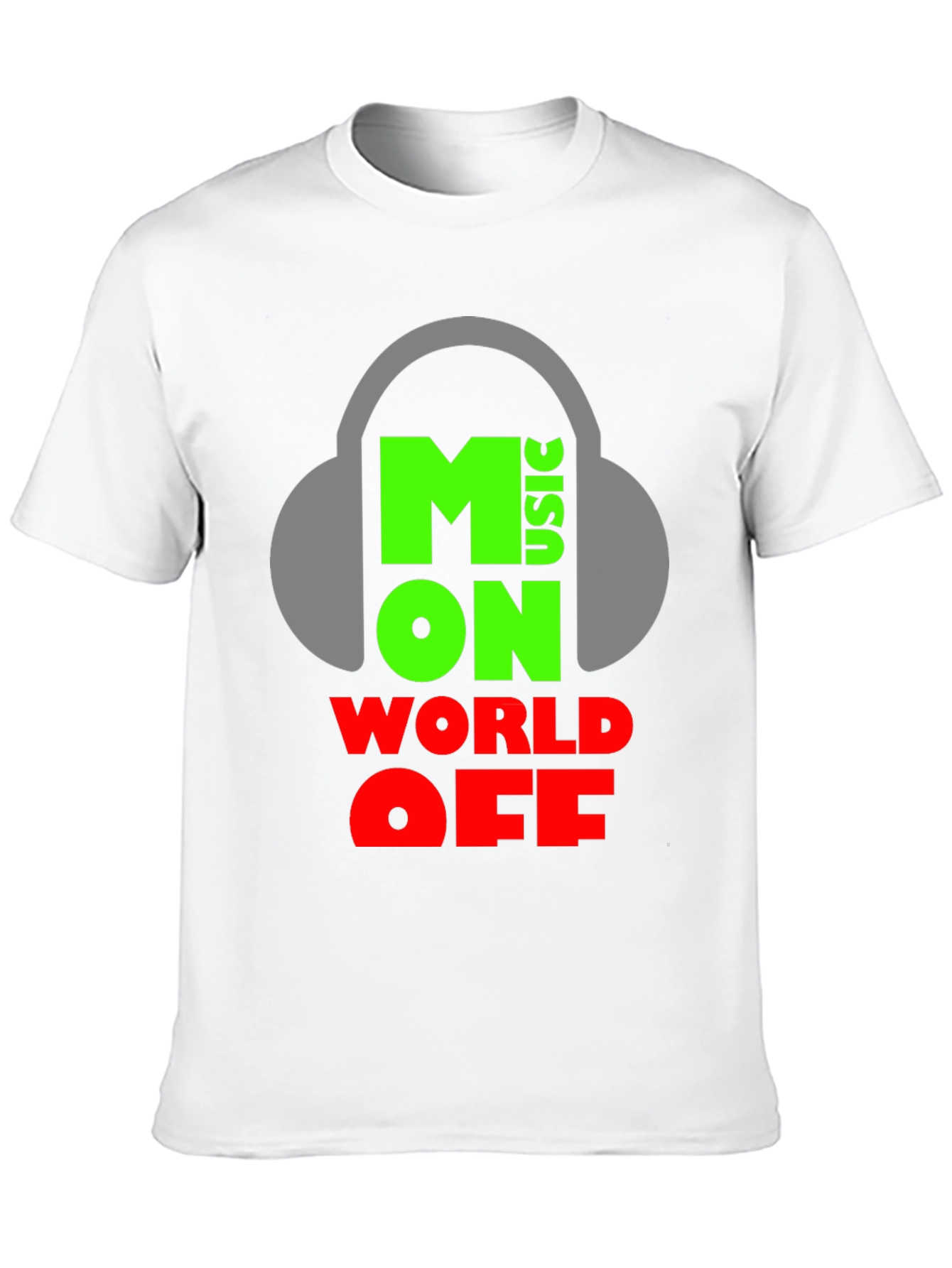 Moon Music T-Shirt: World Off Headphones Tee