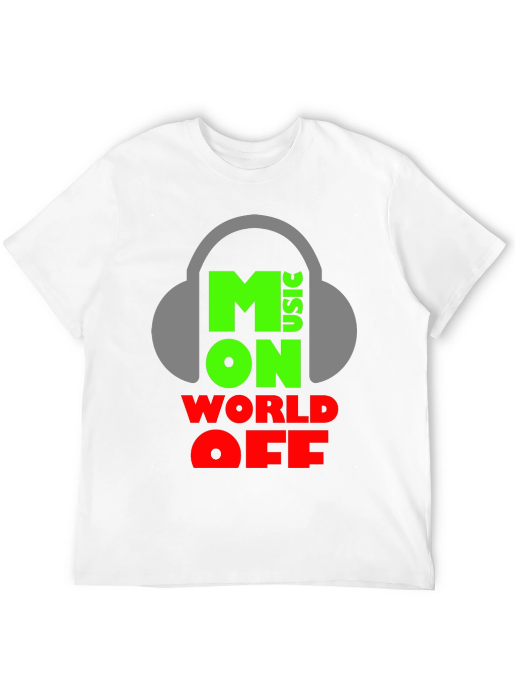 Moon Music T-Shirt: World Off Headphones Tee