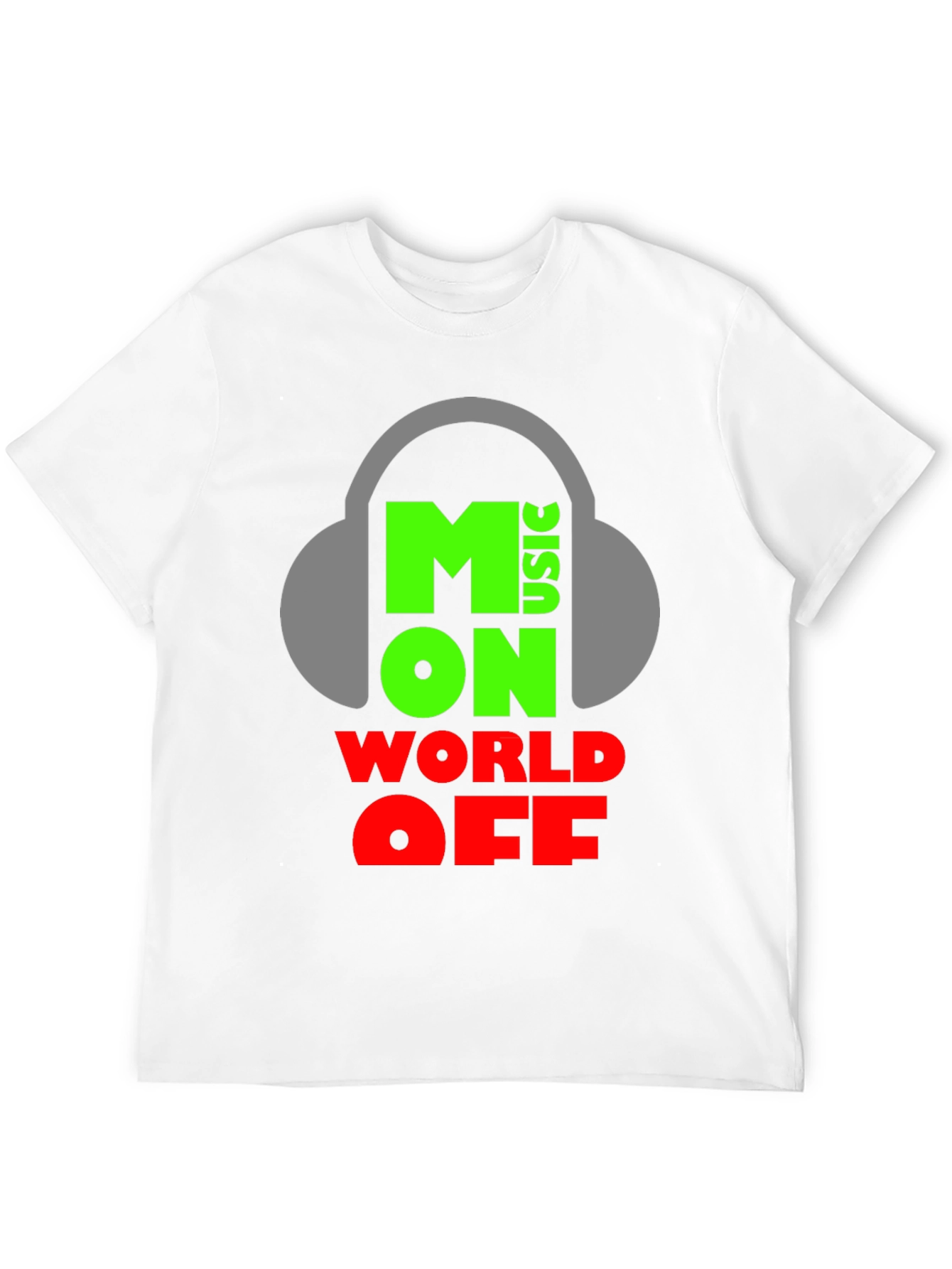 Moon Music T-Shirt: World Off Headphones Tee