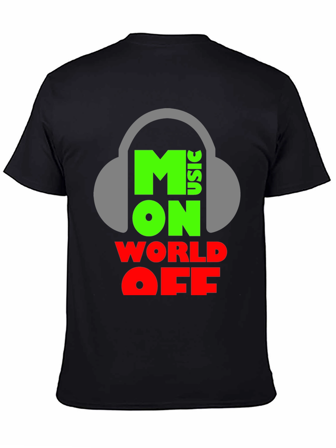 Moon Music T-Shirt: World Off Headphones Tee