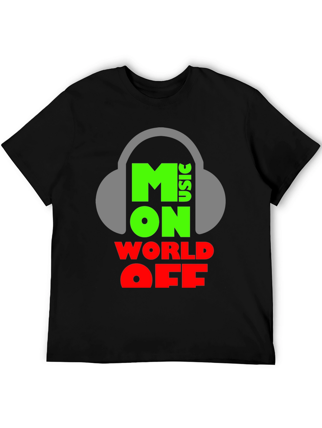 Moon Music T-Shirt: World Off Headphones Tee