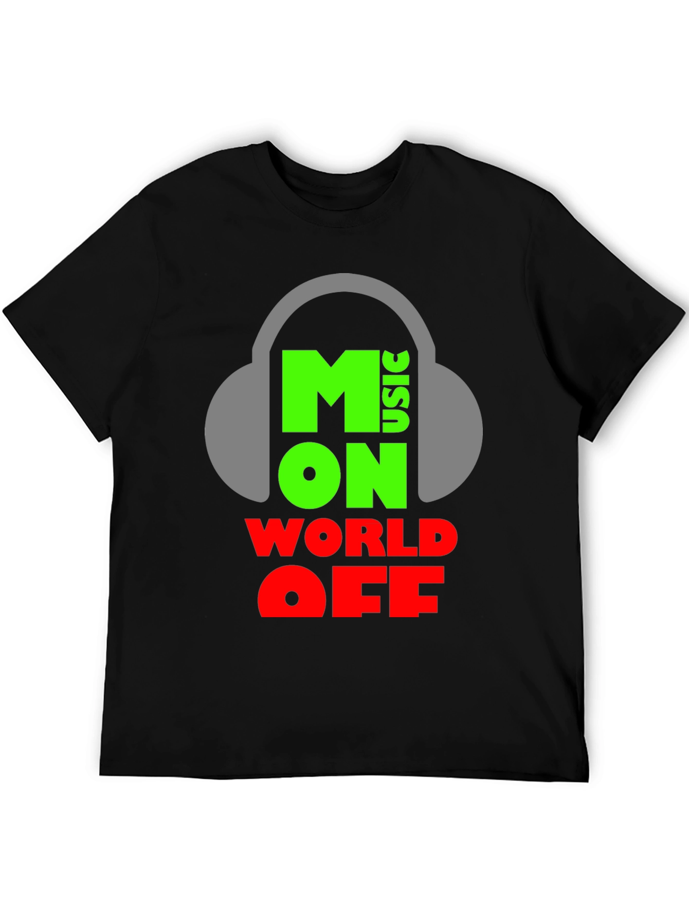 Moon Music T-Shirt: World Off Headphones Tee