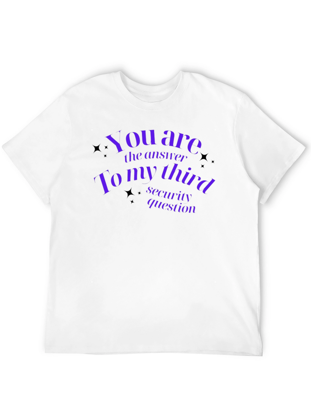 Security Question Answer T-Shirt - Black Tee