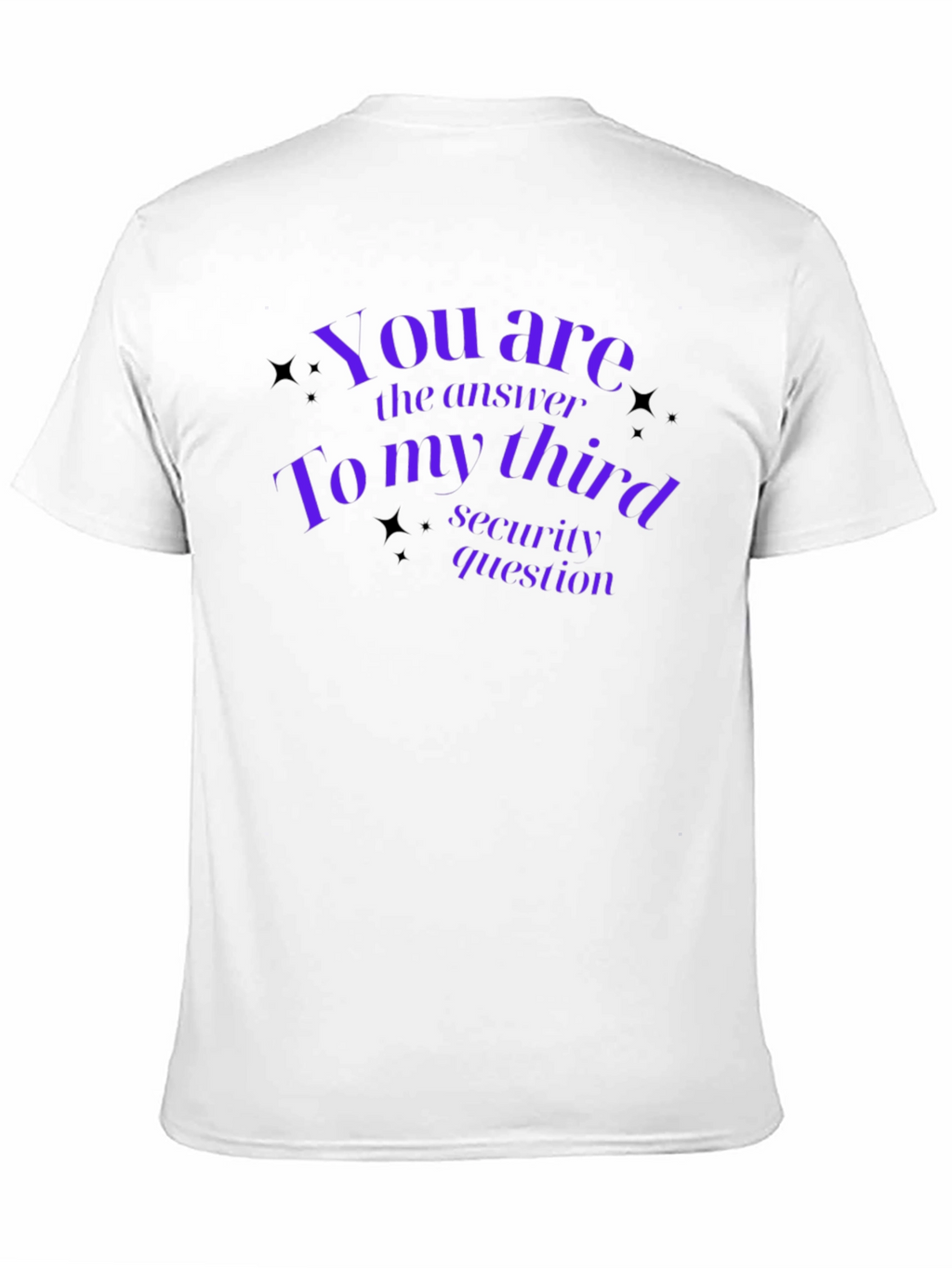 Security Question Answer T-Shirt - Black Tee