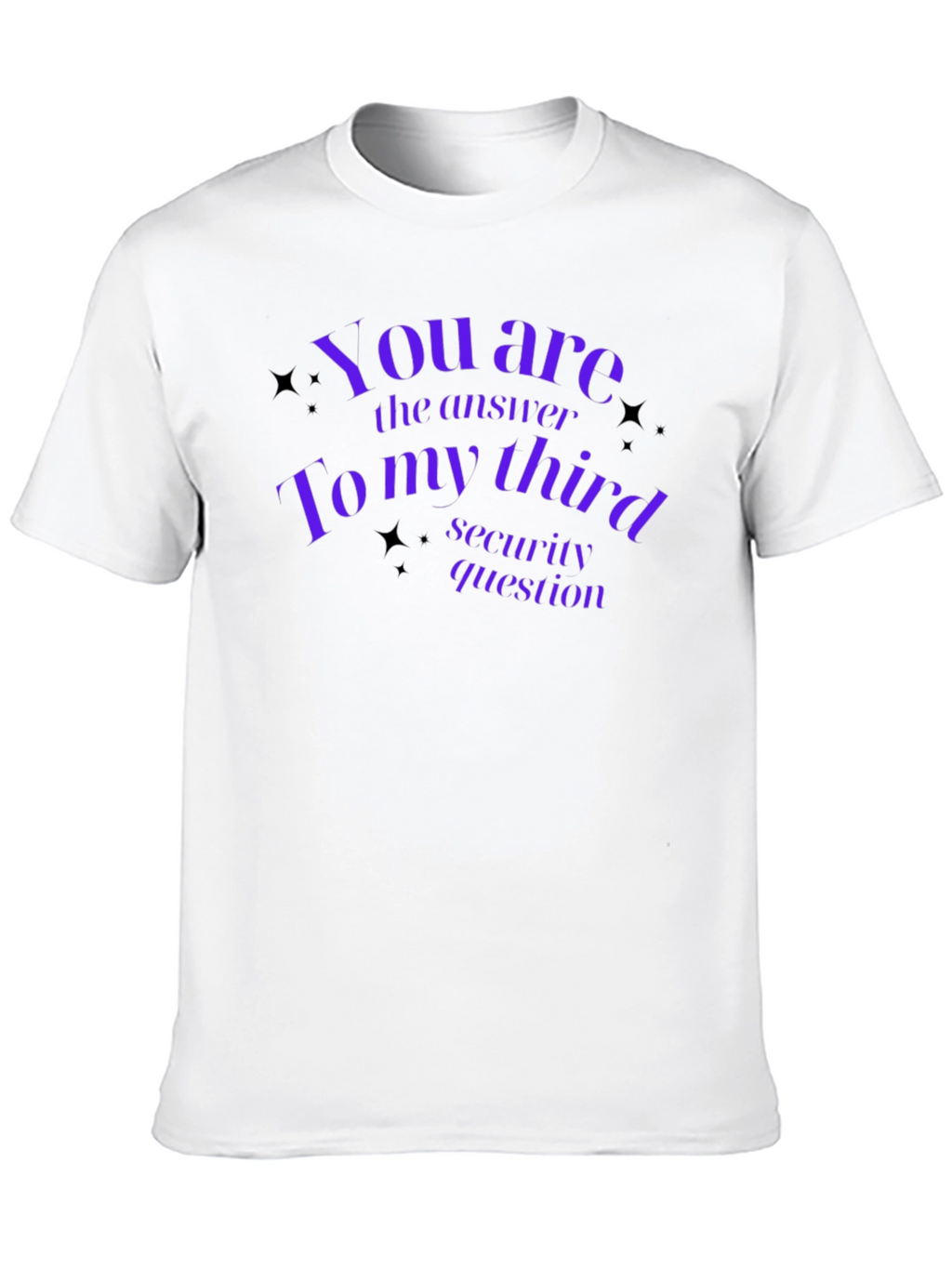 Security Question Answer T-Shirt - Black Tee