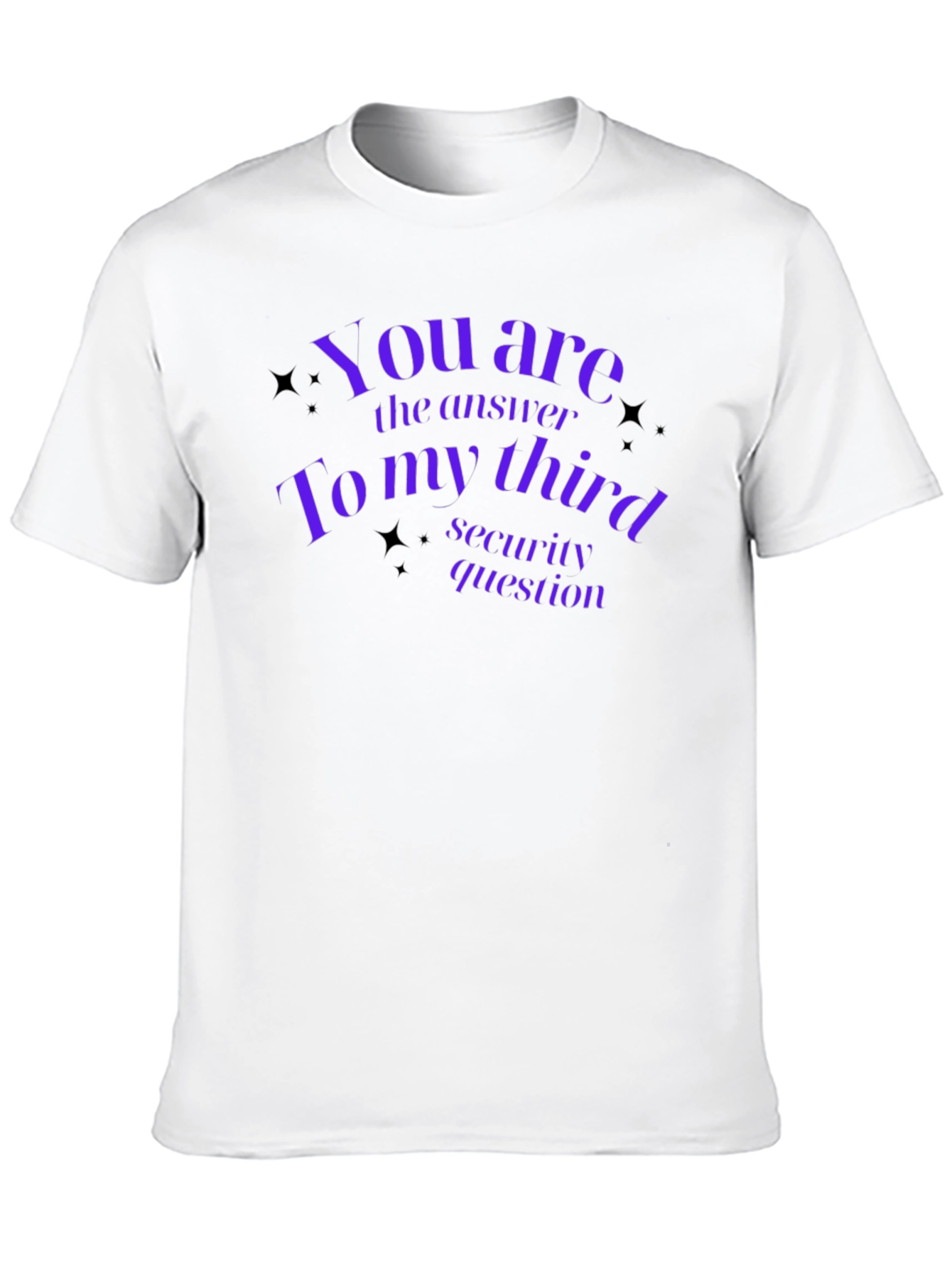 Security Question Answer T-Shirt - Black Tee