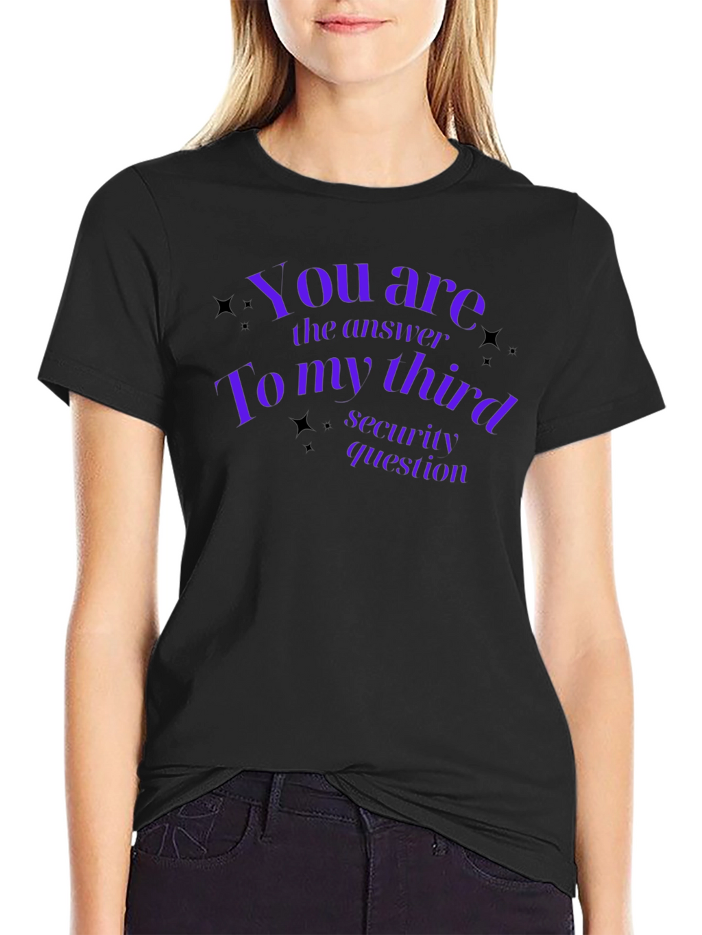 Security Question Answer T-Shirt - Black Tee