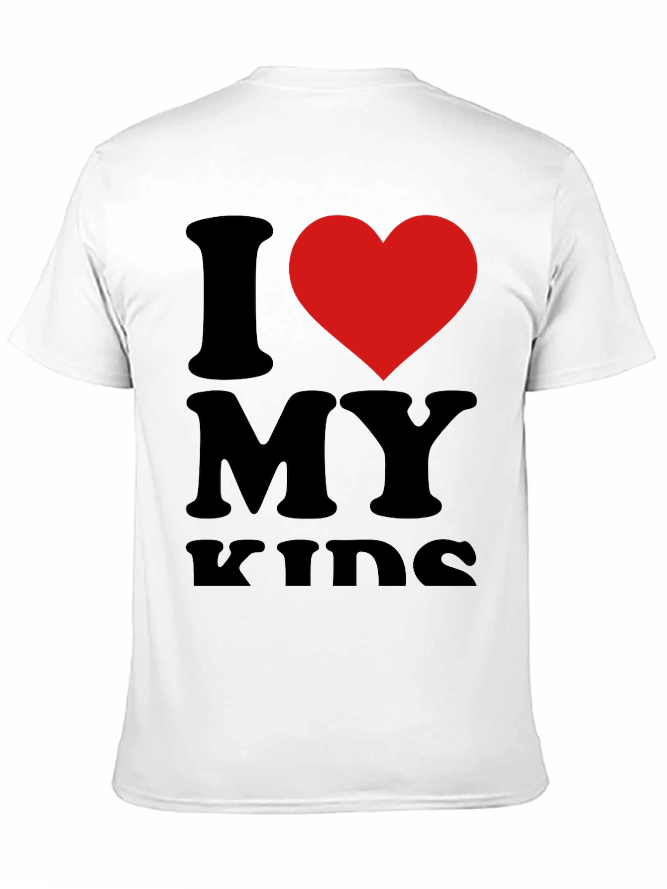 I Love My Kids T-Shirt - Black Casual Tee