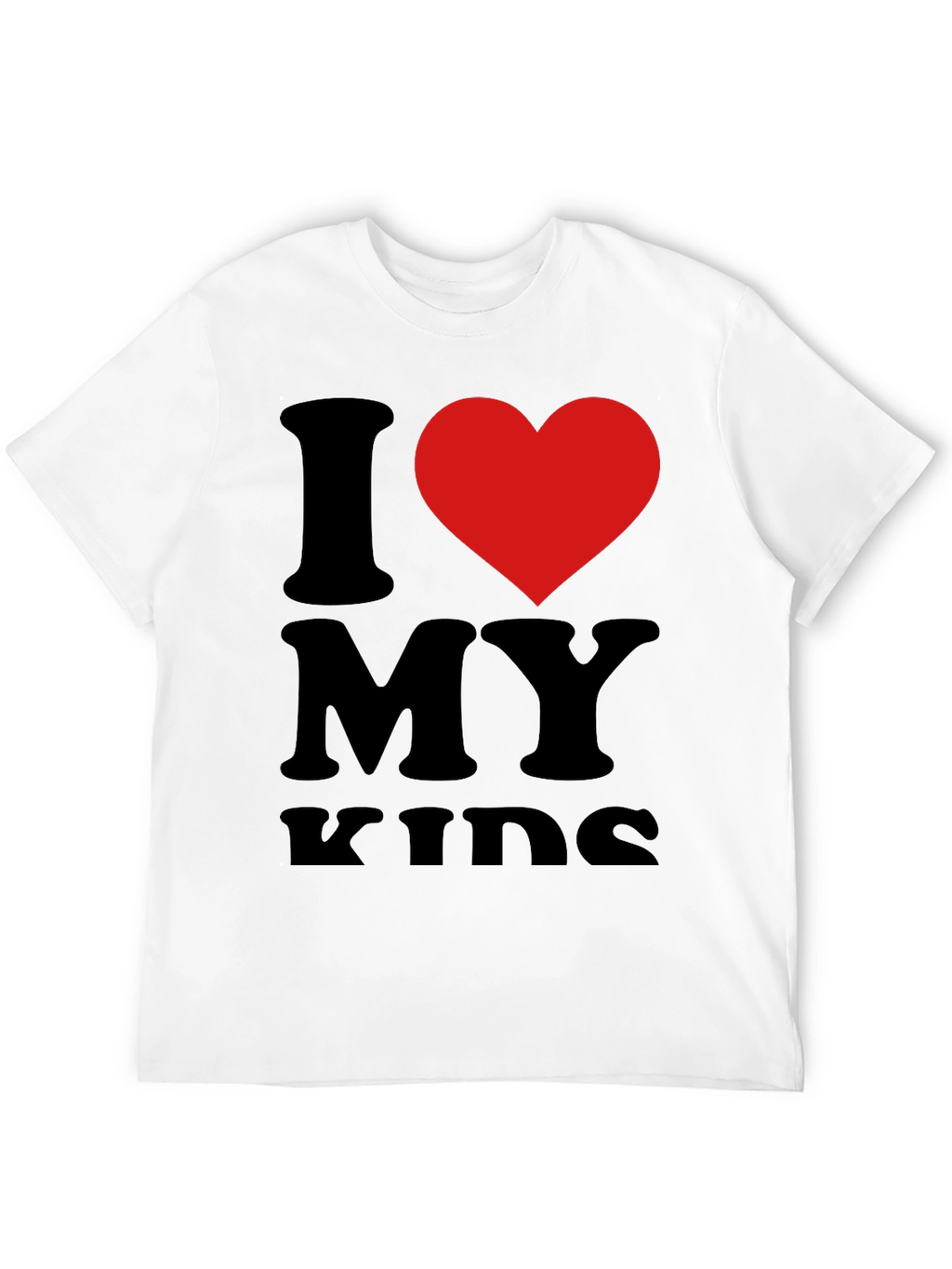 I Love My Kids T-Shirt - Black Casual Tee