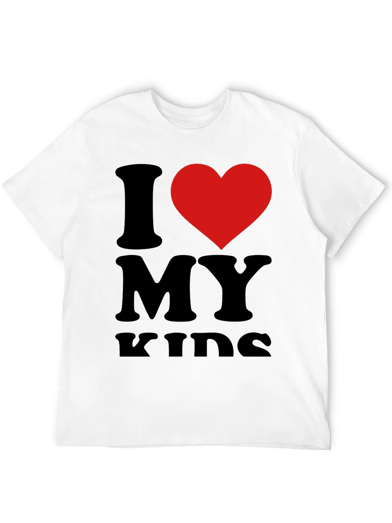 I Love My Kids T-Shirt - Black Casual Tee