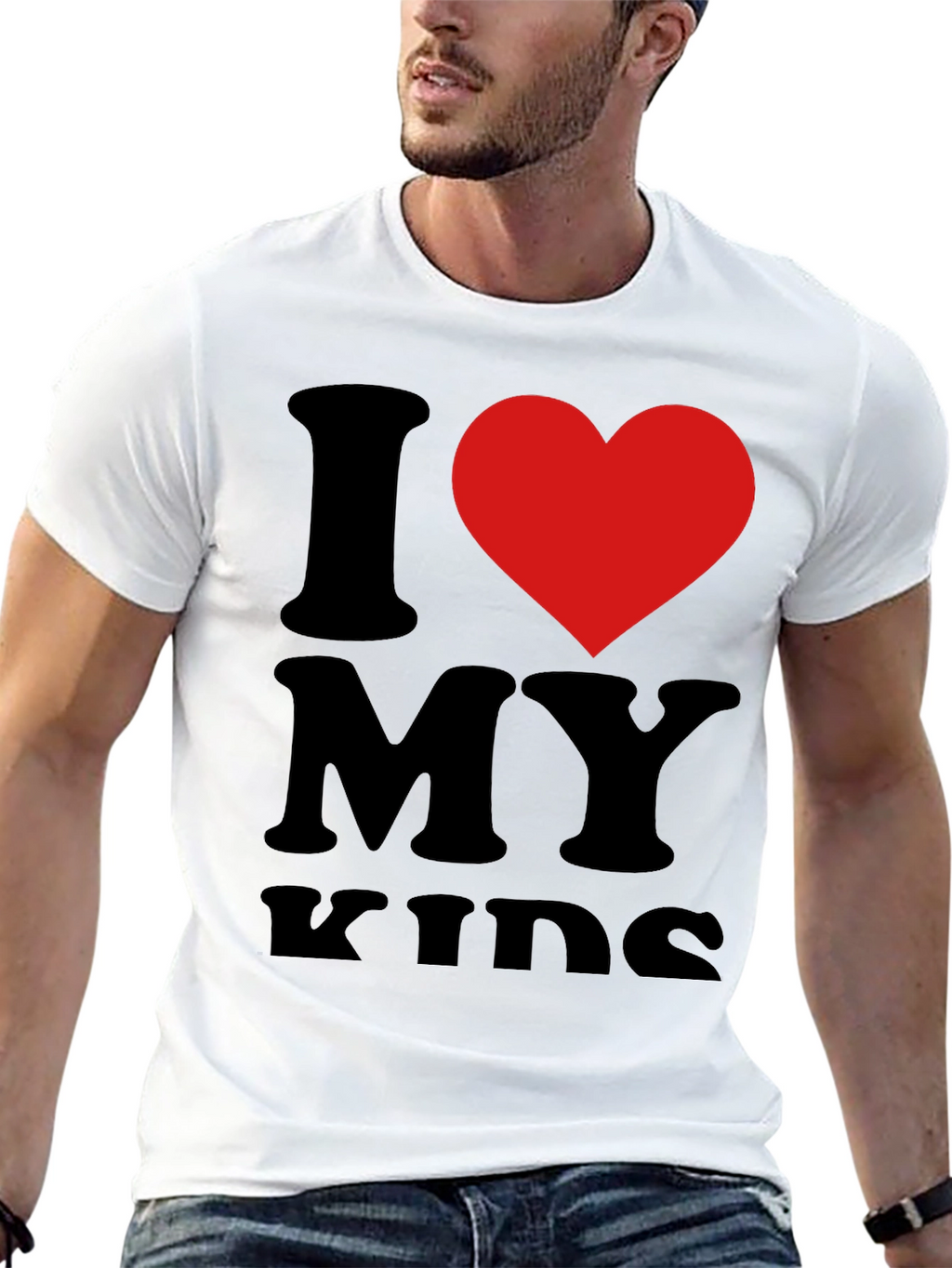 I Love My Kids T-Shirt - Black Casual Tee