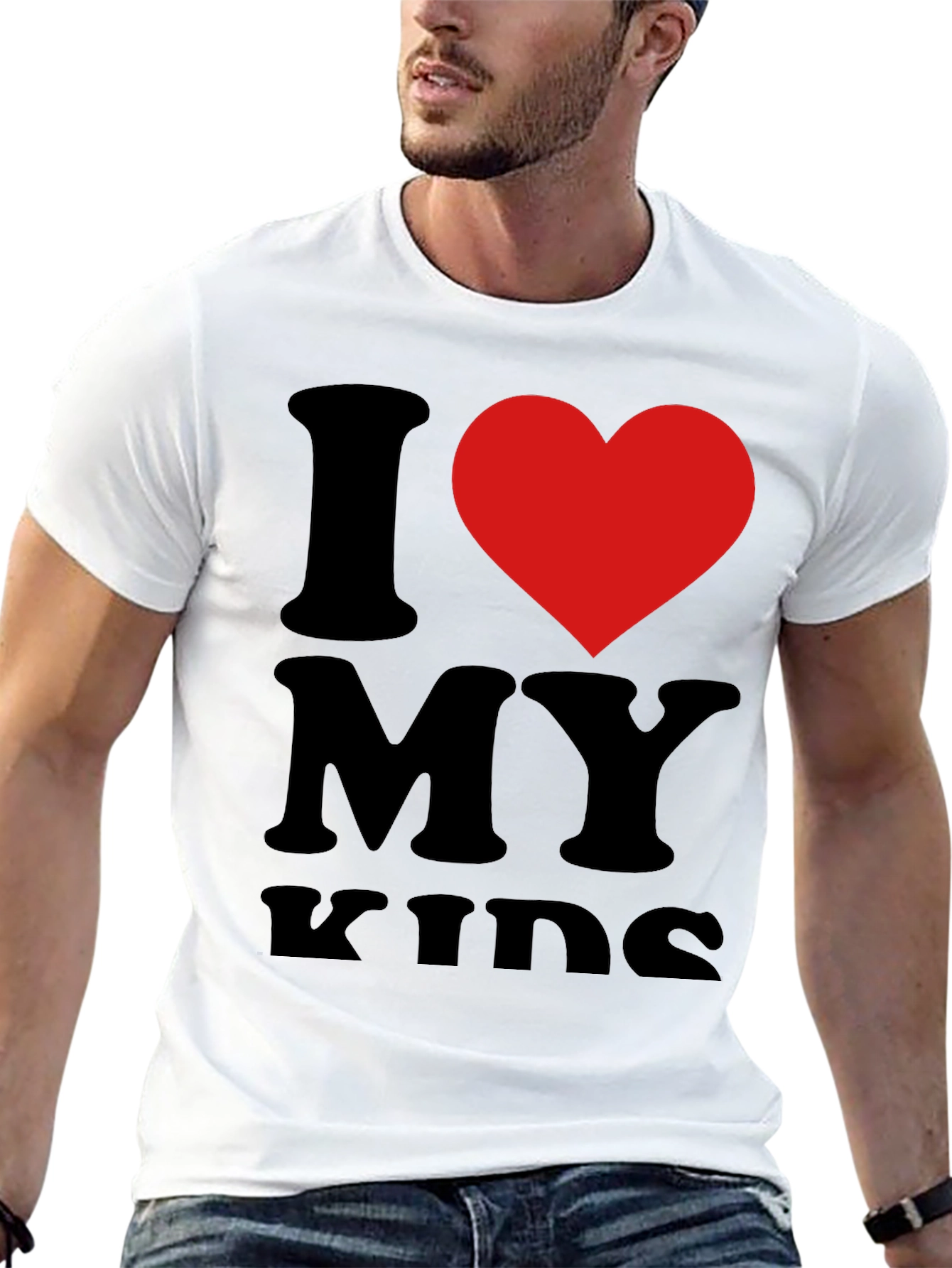 I Love My Kids T-Shirt - Black Casual Tee
