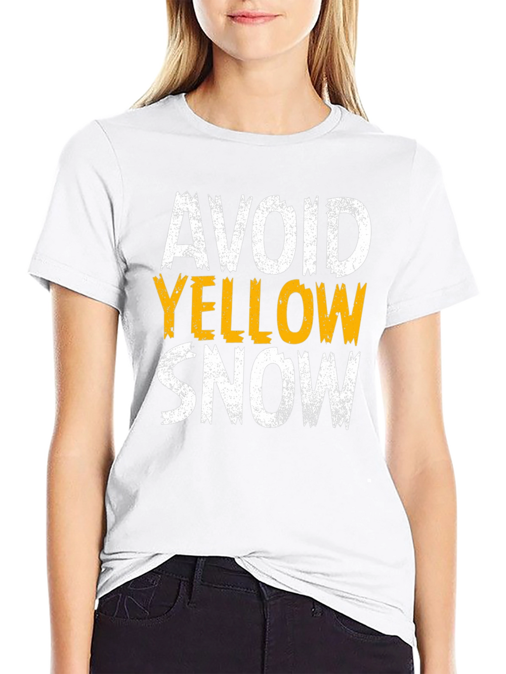 Avoid Yellow Snow T-Shirt - Funny Warning Graphic Tee