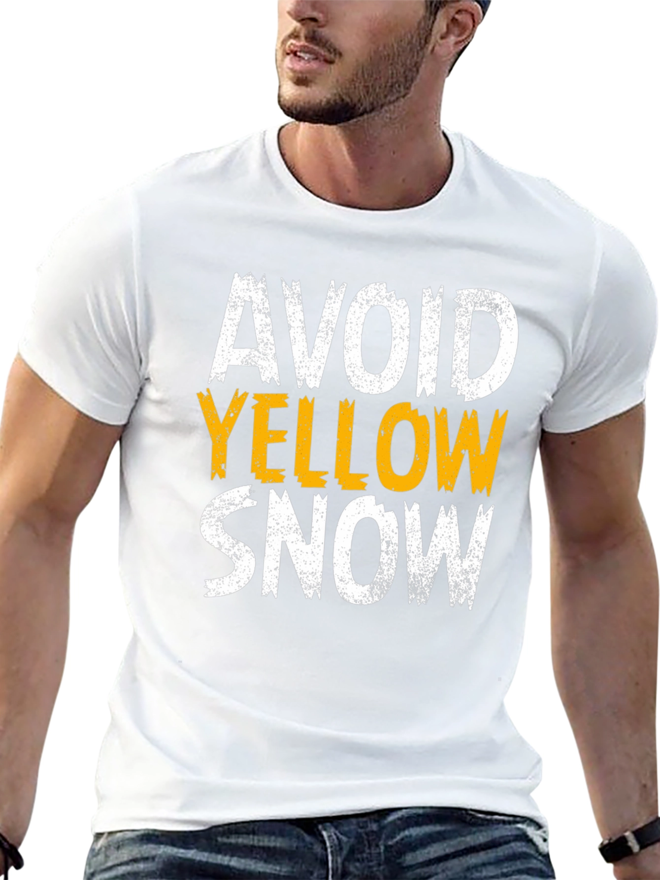 Avoid Yellow Snow T-Shirt - Funny Warning Graphic Tee