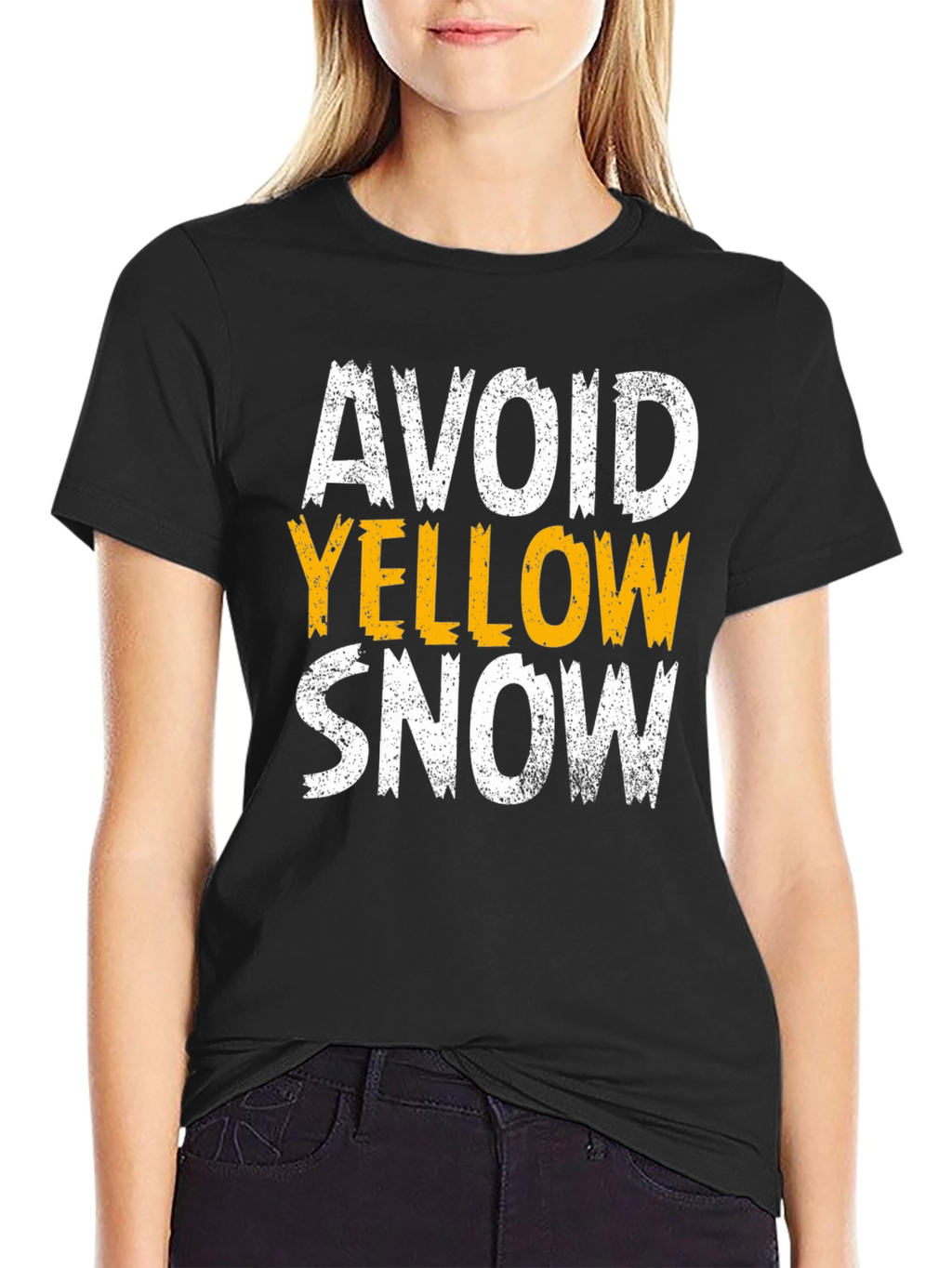 Avoid Yellow Snow T-Shirt - Funny Warning Graphic Tee
