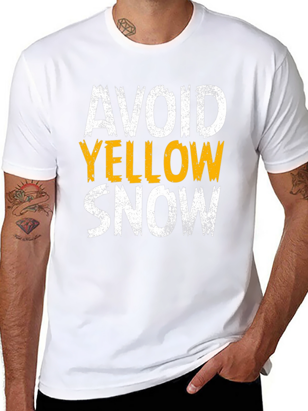 Avoid Yellow Snow T-Shirt - Funny Warning Graphic Tee
